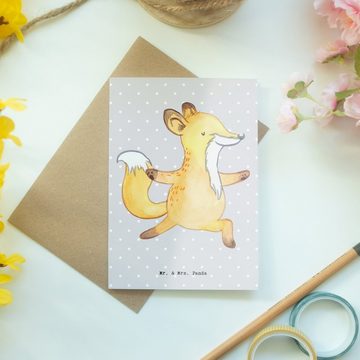 Mr. & Mrs. Panda Grußkarte Auszubildender Herz - Grau Pastell - Geschenk, Grußkarte, Beginn der, Einzigartige Motive