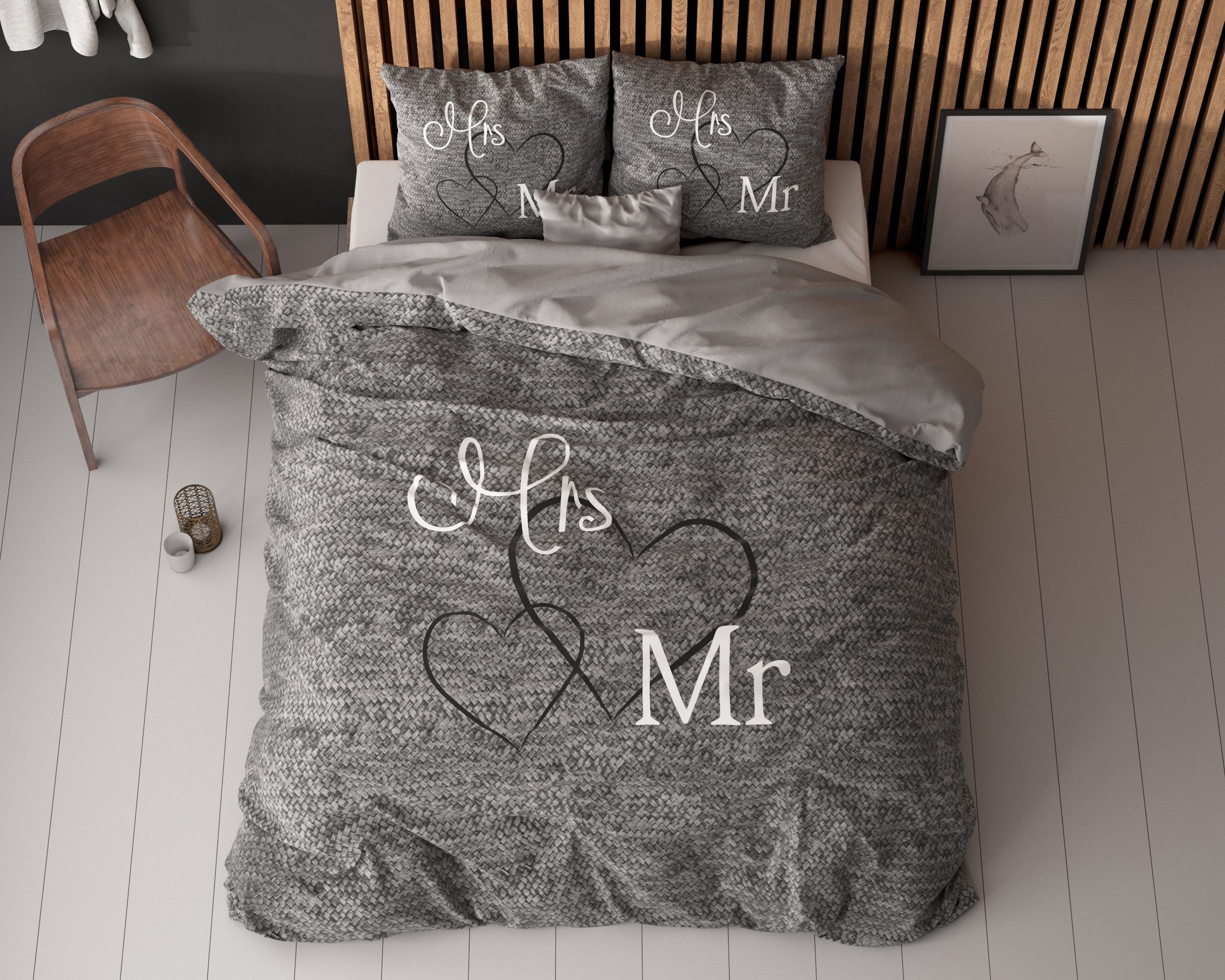 Sitheim-Europe Bettwäsche Bettwäsche-Set Mr-Mrs, 2 teilig günstig online kaufen