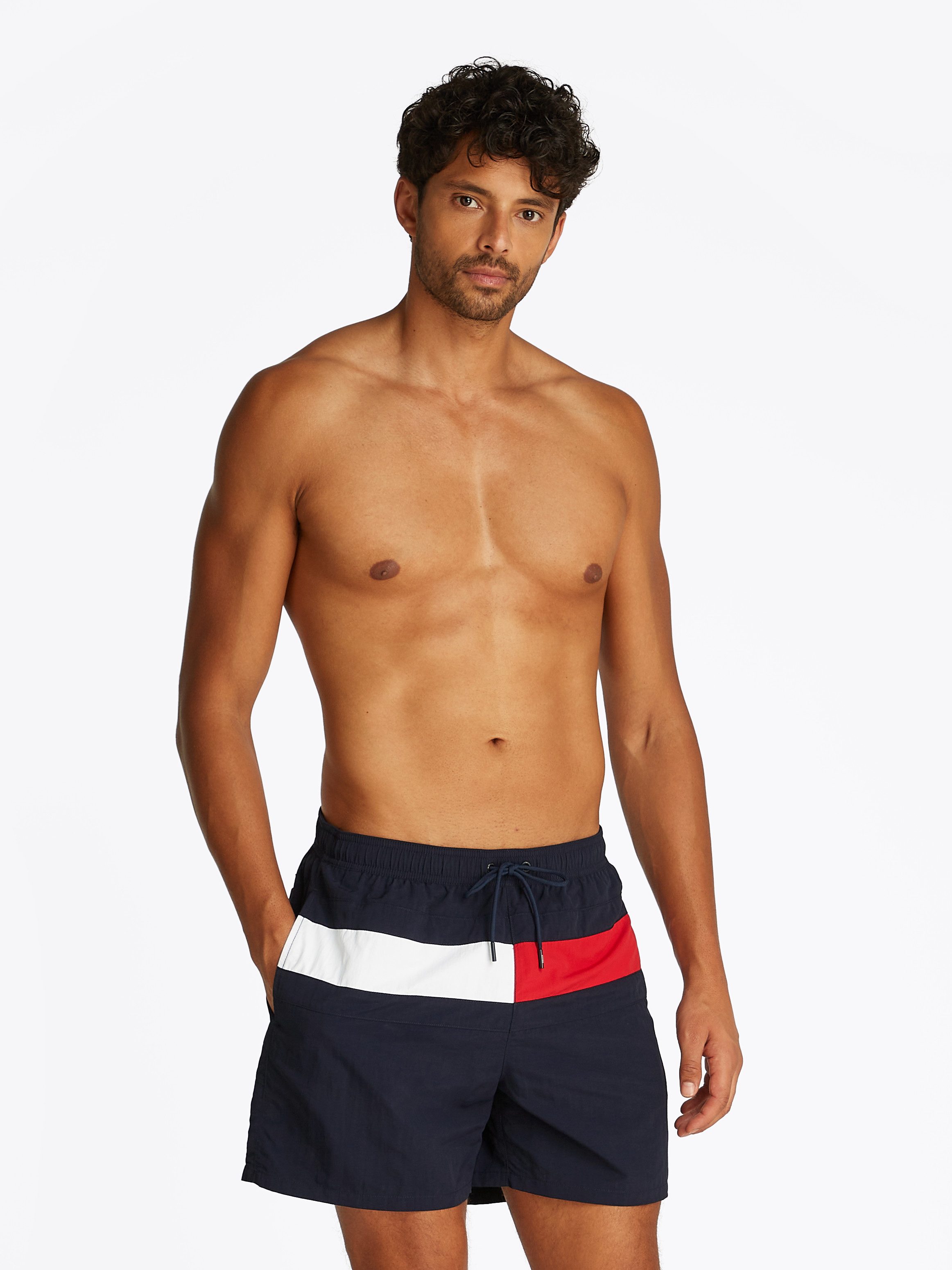 Tommy Hilfiger Swimwear Badeshorts MEDIUM DRAWSTRING mit großem Logo