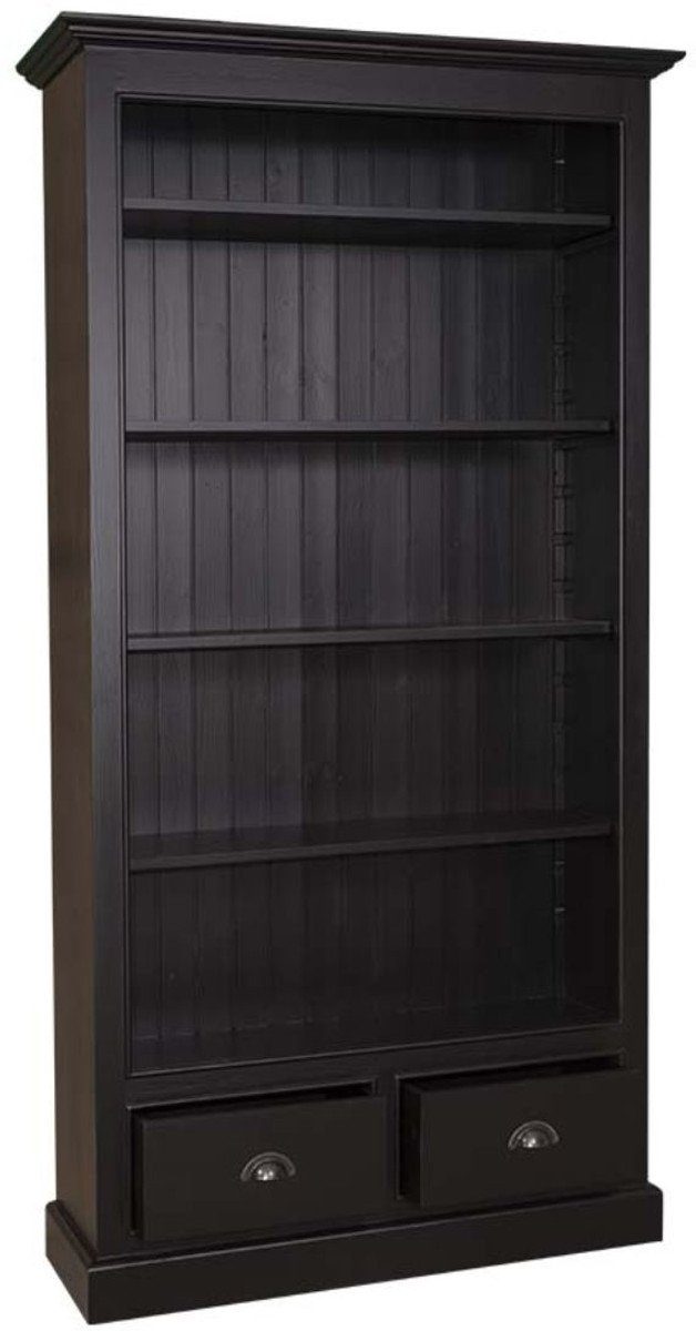 Casa Padrino Stauraumschrank Landhausstil Bücherschrank H. cm x 39 x Schwarz Landhausstil - 210 im 109 Wohnzimmermöbel