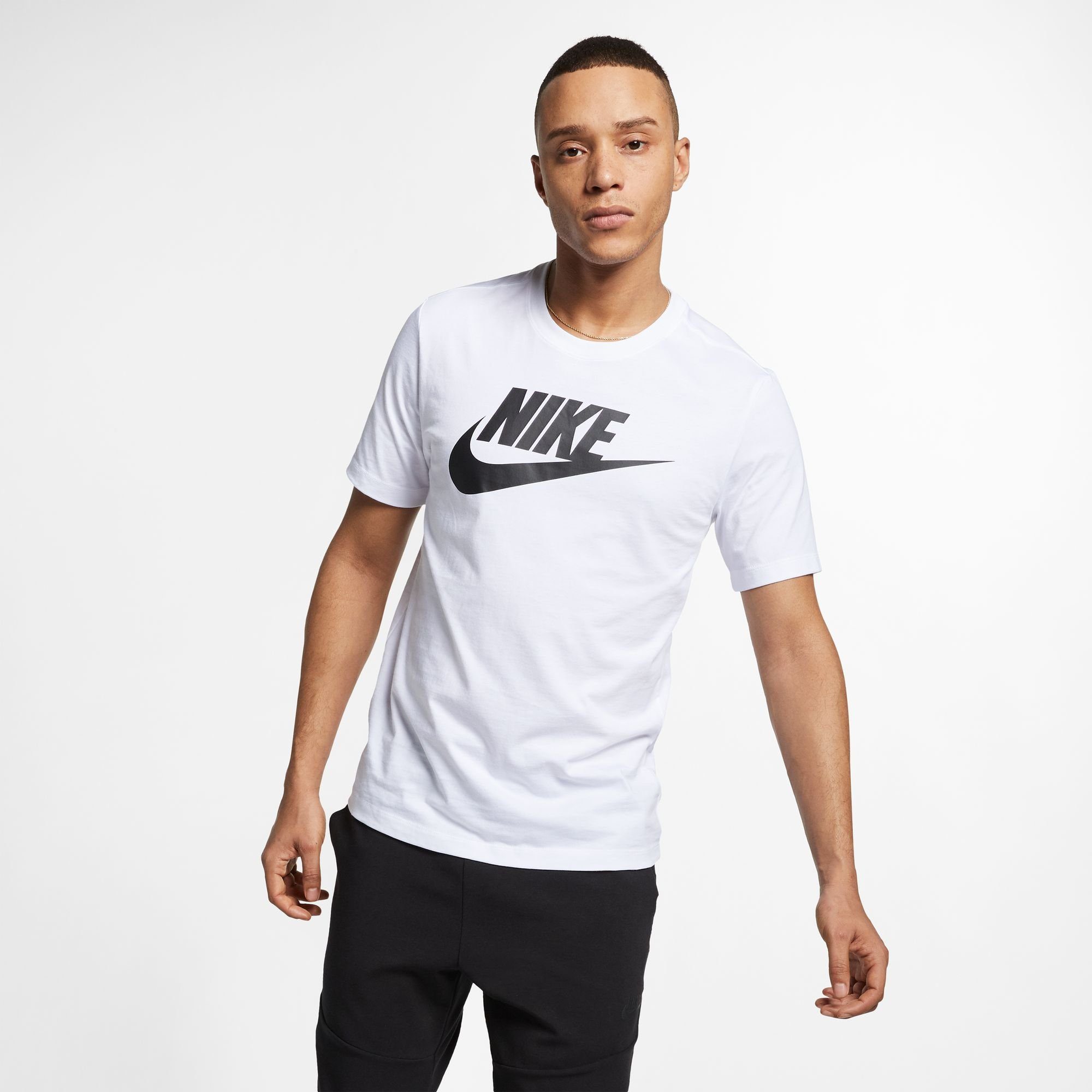 T-Shirt T-SHIRT MEN'S weiß-schwarz Sportswear Nike