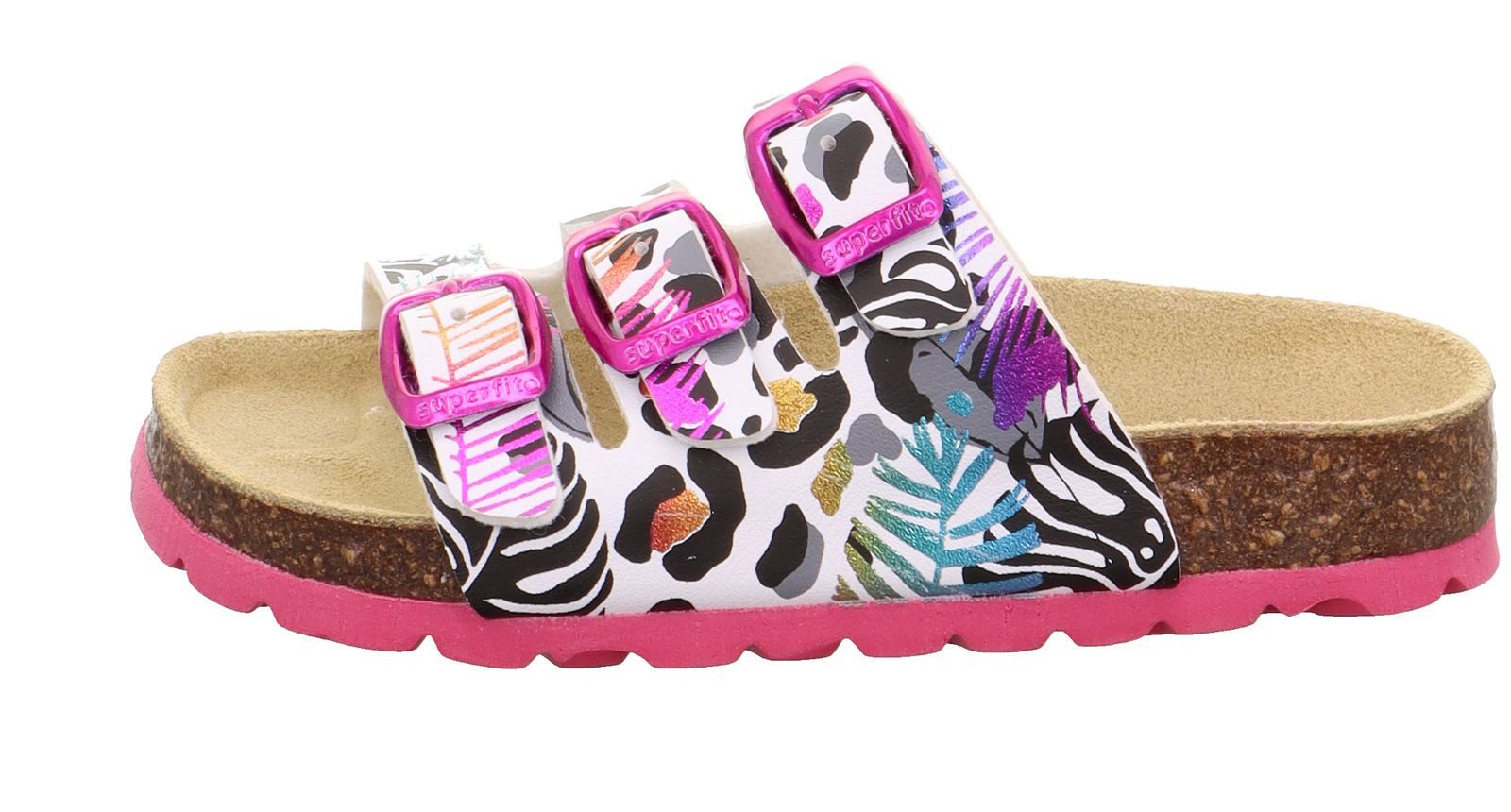 Superfit superfit Kinder Pantolette 1-800113-1100 weiss/mehrfarbig Clog