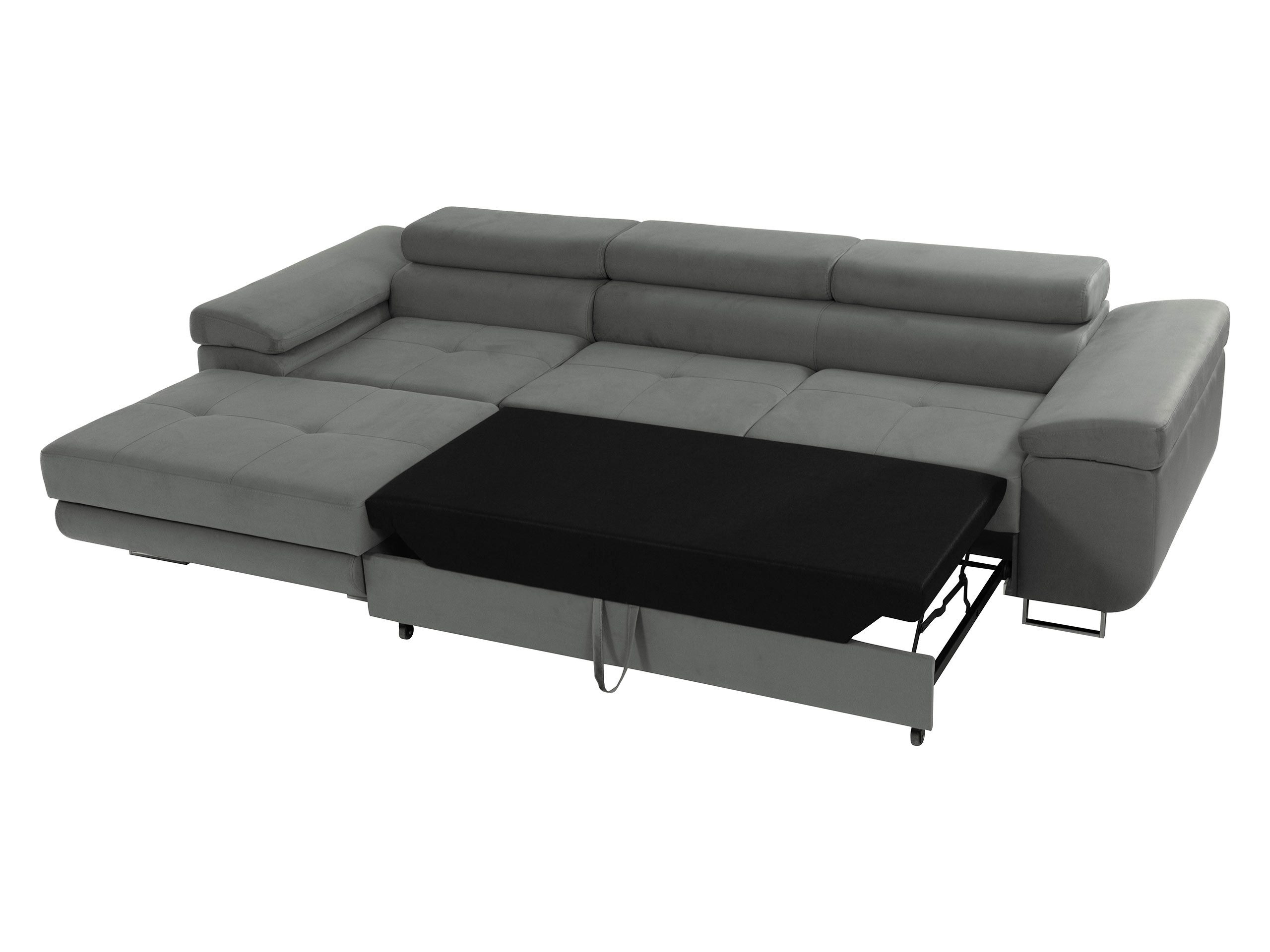 MIRJAN24 Ecksofa Torezio Mini, mit Bettkasten und Schlaffunktion, Einstellbare Kopfstützen, 280x170x70-90 cm