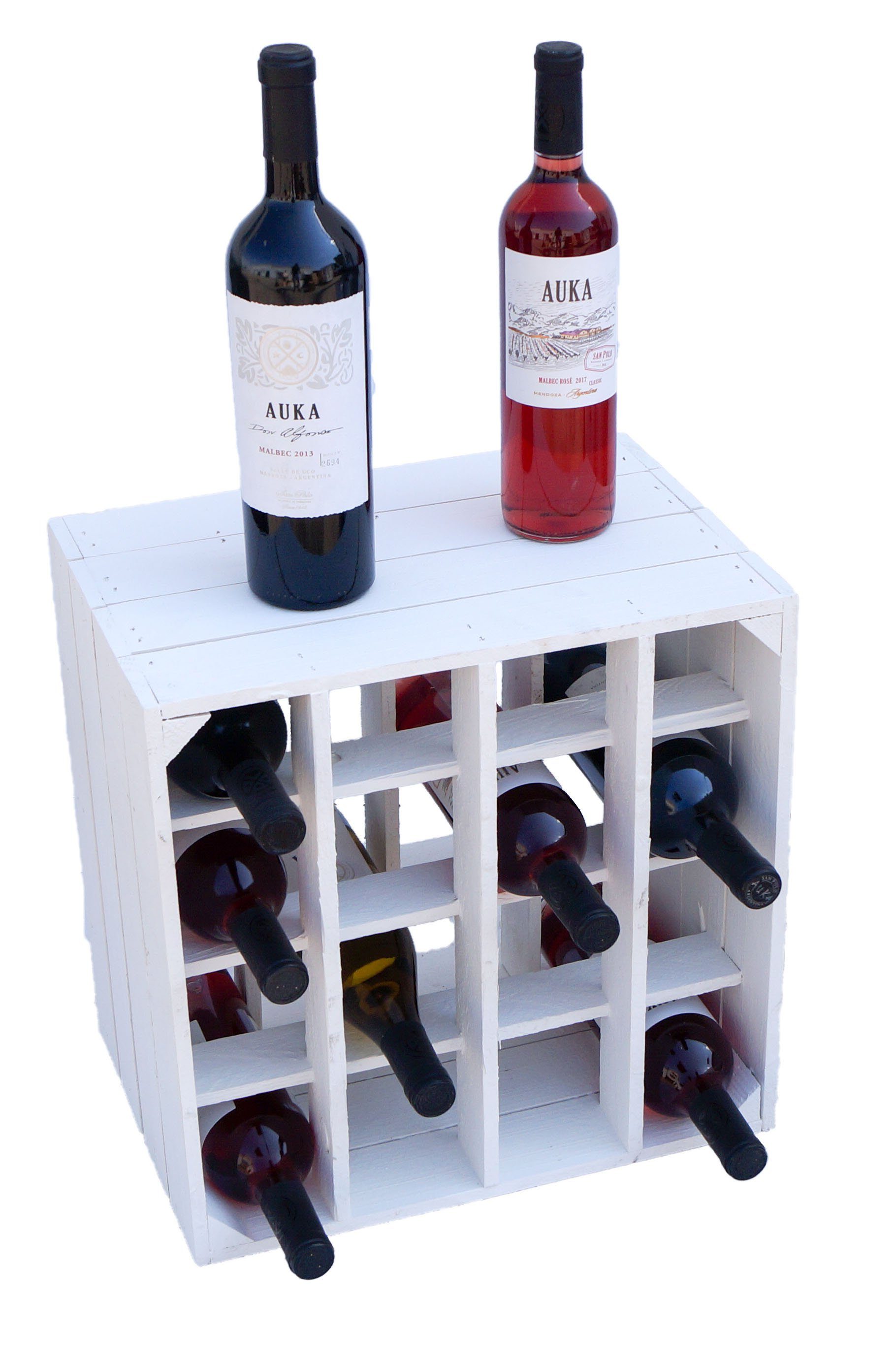 Kistenkolli Altes Land Allzweckkiste Weinregal "16er" weiß günstig online kaufen