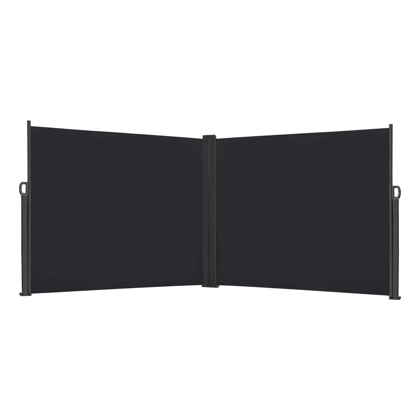 FIVMEN Seitenmarkise Doppel markise Ausziehbar Sonnenschutz aus Polyester Sichtschutz Markise für Balkon Terrasse Garten Camping