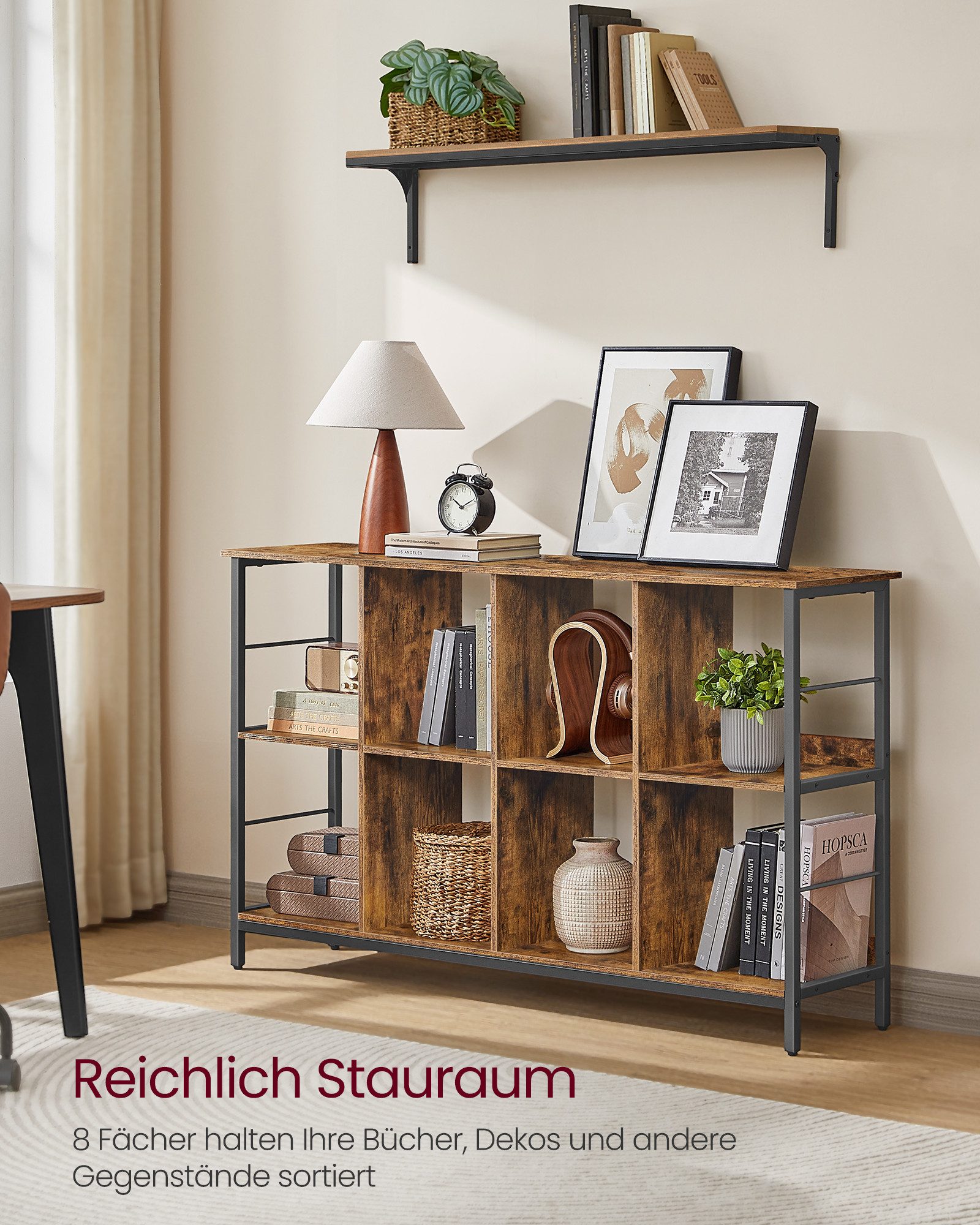 VASAGLE Bücherregal Aufbewahrungsregal, Standregal mit 6/8/9 günstig online kaufen