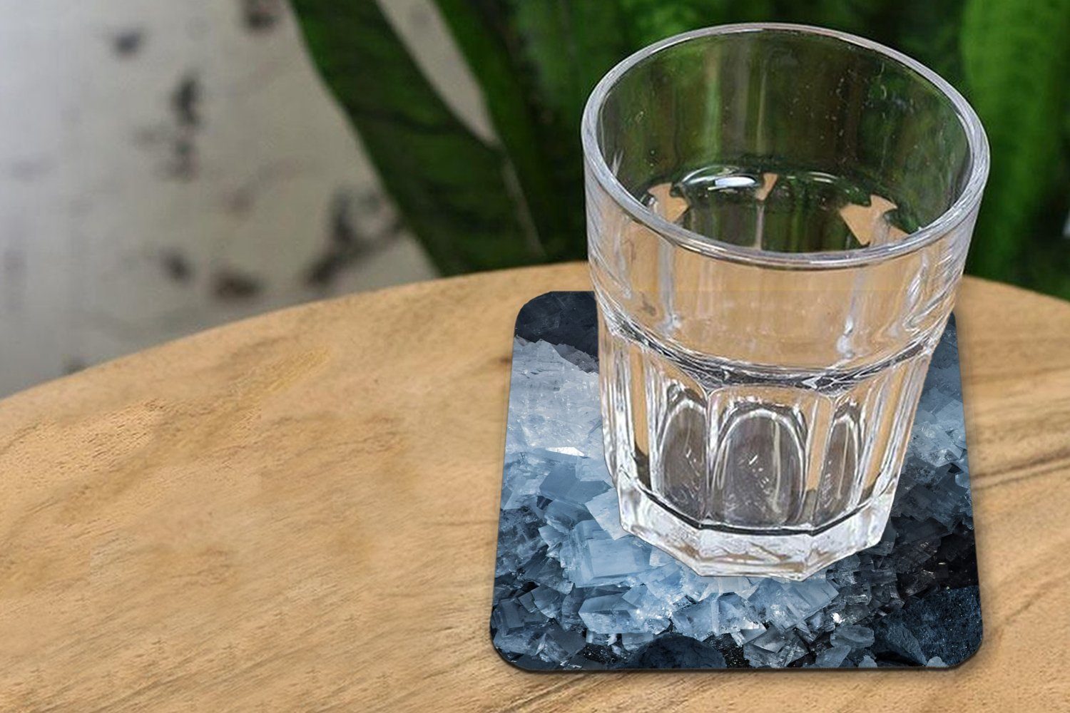 MuchoWow Glasuntersetzer Salzkristallen 6-tlg., Gläser, Zubehör Nahaufnahme Glasuntersetzer, der von Untersetzer, Tasse für Tischuntersetzer, Korkuntersetzer, aus Natur