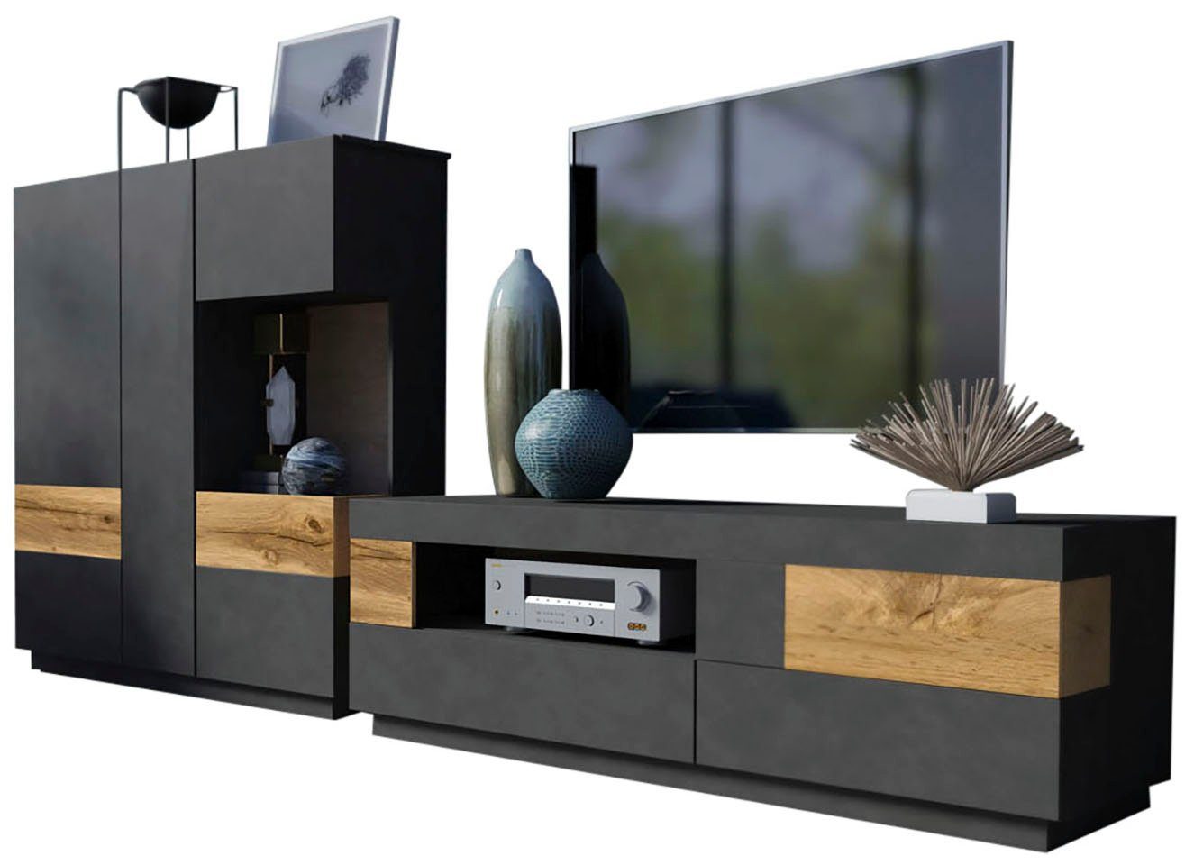 OTTO home Wohnwand SILKE, (Set, 2-St)