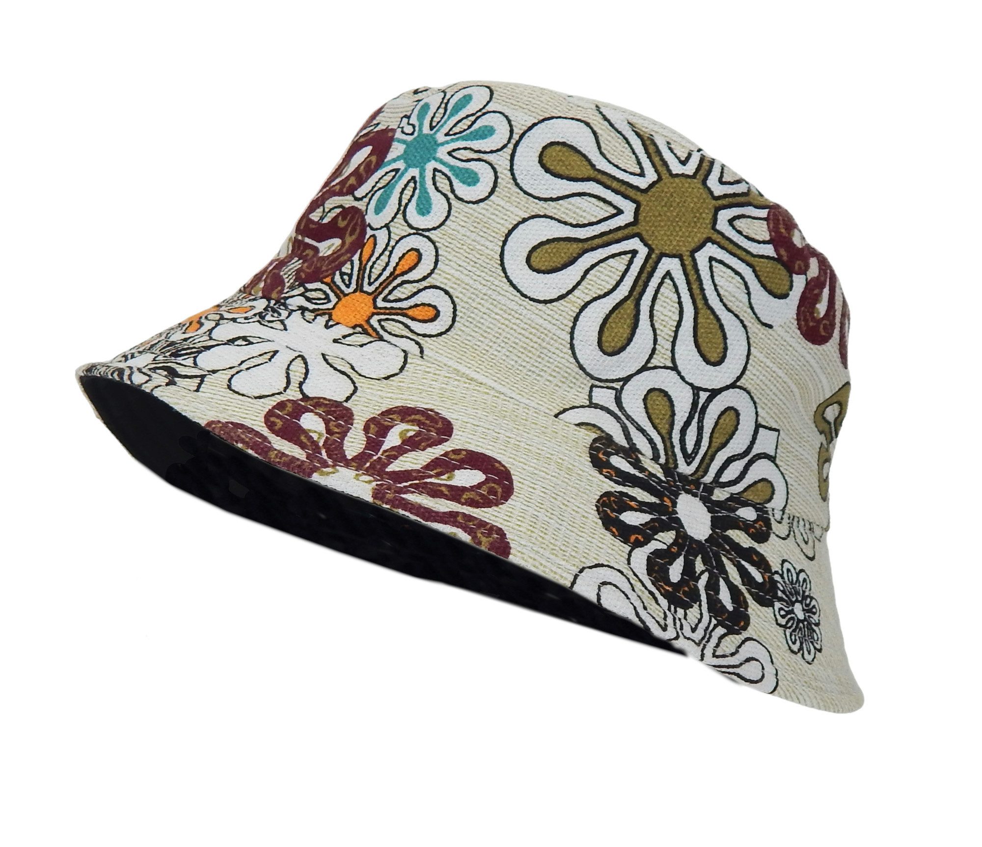 Ella Jonte Sonnenhut Bucket Hat - Modischer Wendehut mit Blumenmuster