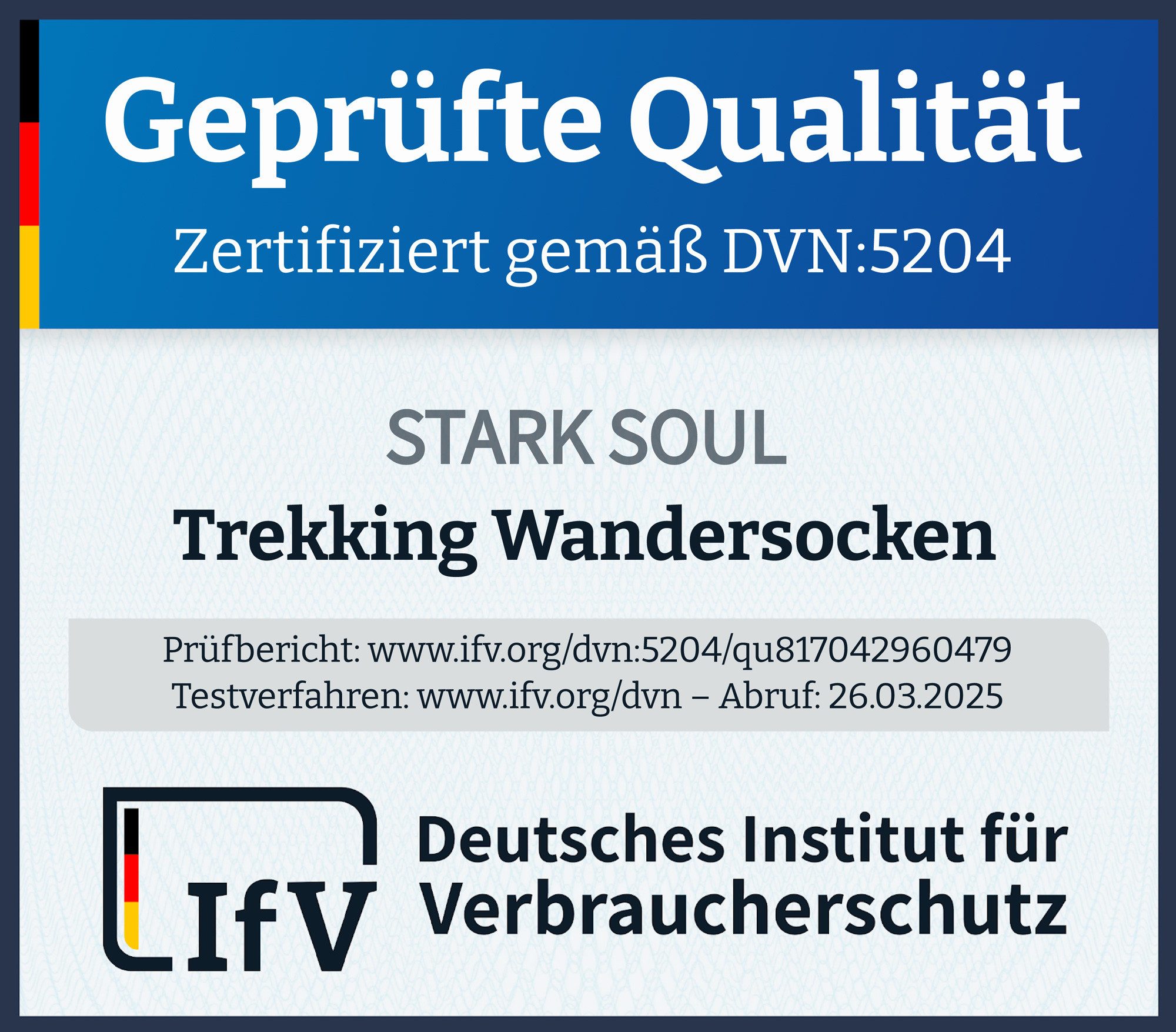 Stark Soul® Wandersocken 2 Paar Wandersocken, Trekking Outdoor Socken - Hiking (2 Paar) eingewebtes Logo