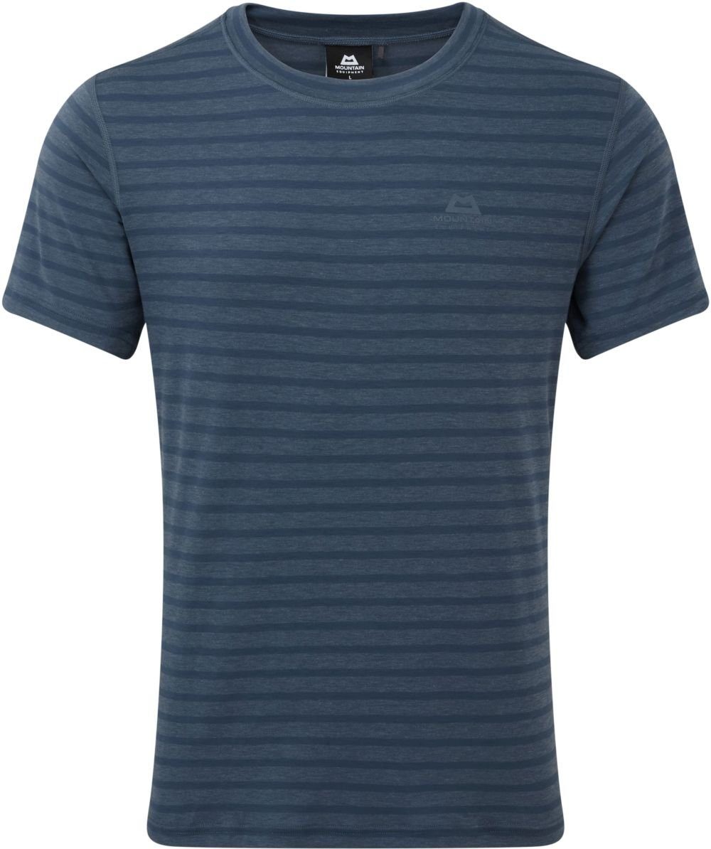 Mountain Equipment T-Shirt Groundup Tee denim blue stripe