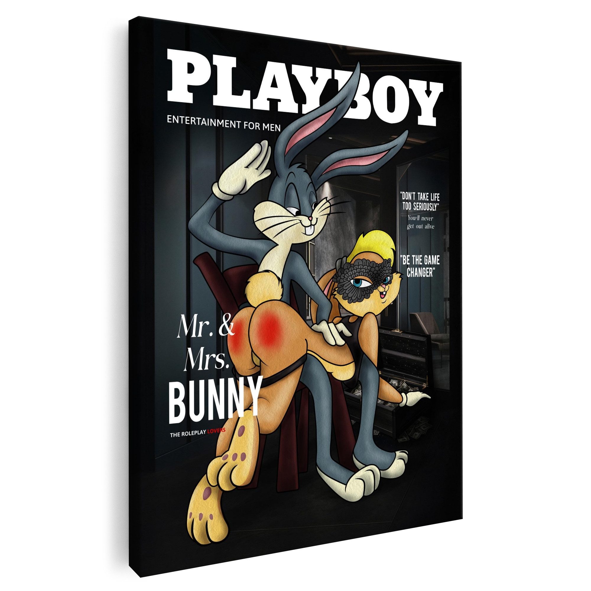 Artmazing Leinwandbild Playbunny, Playbunny, gesp. auf FSC Echtholz-Keilrahmen, in versch. Größen