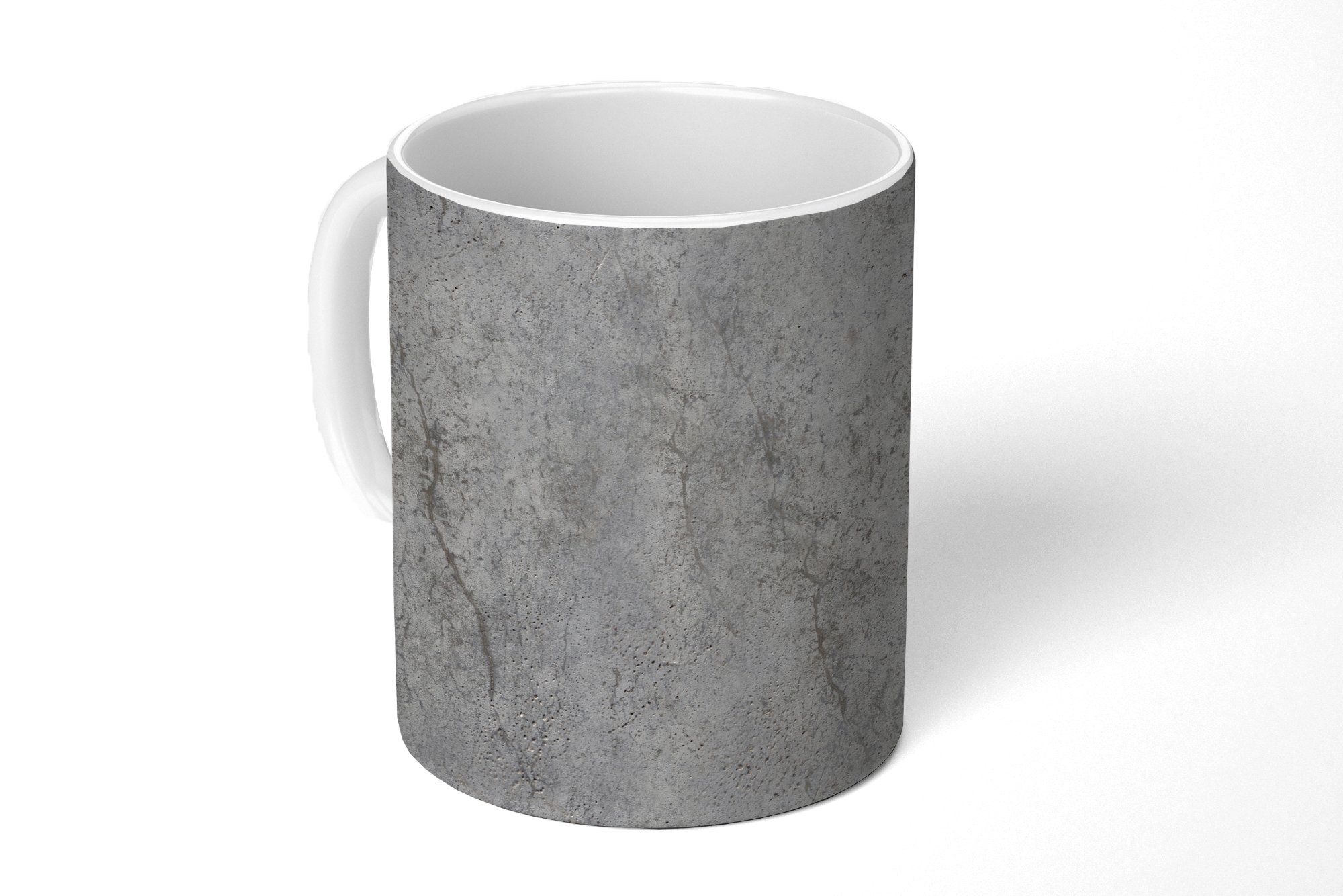 MuchoWow Tasse Beton - Wand - Industriell - Muster, Keramik, Kaffeetassen, Teetasse, Becher, Teetasse, Geschenk