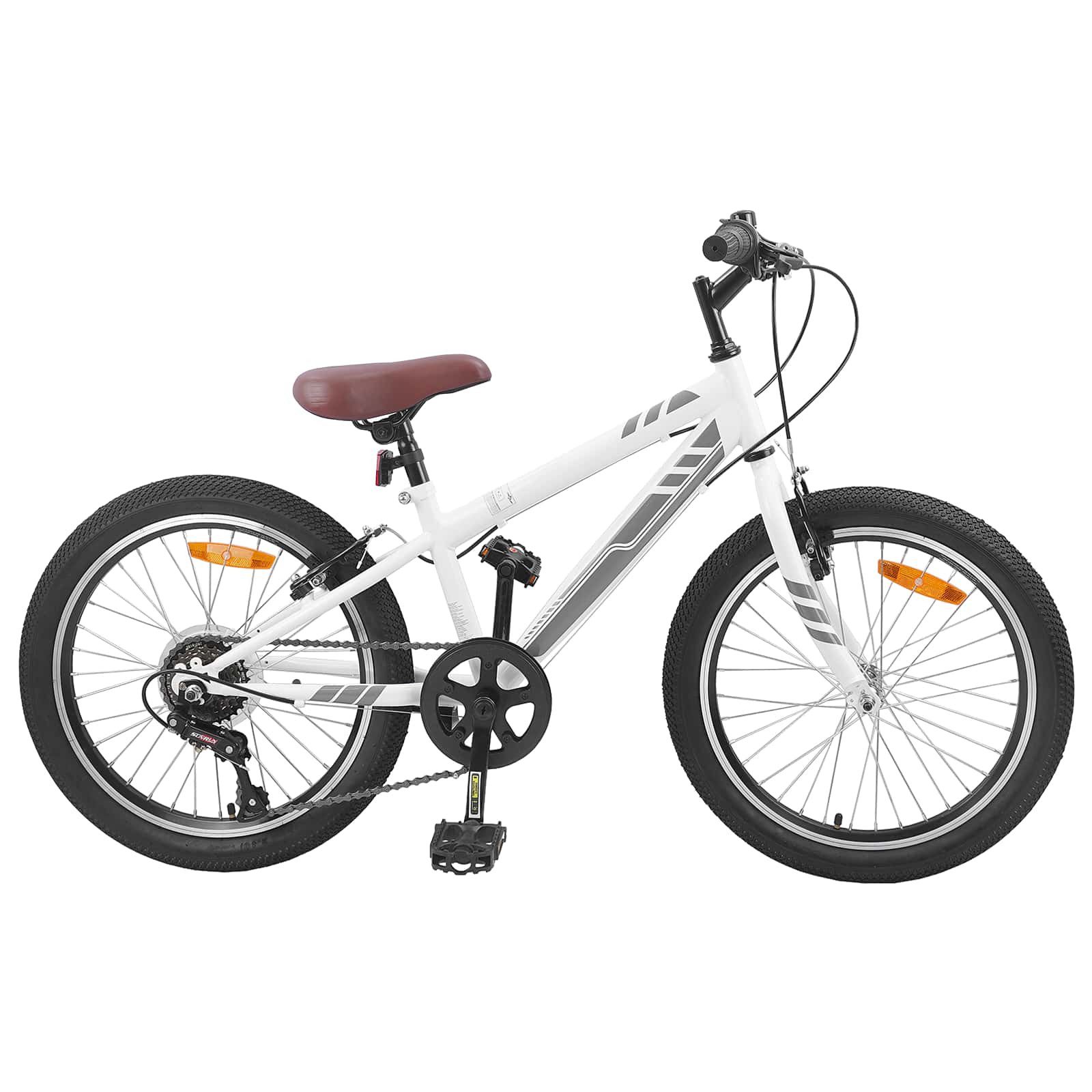 vidaXL Kinderfahrrad 24-Zoll Mountainbike 24 Zoll 6-Speed für 8-12 Jahre alt Weiß