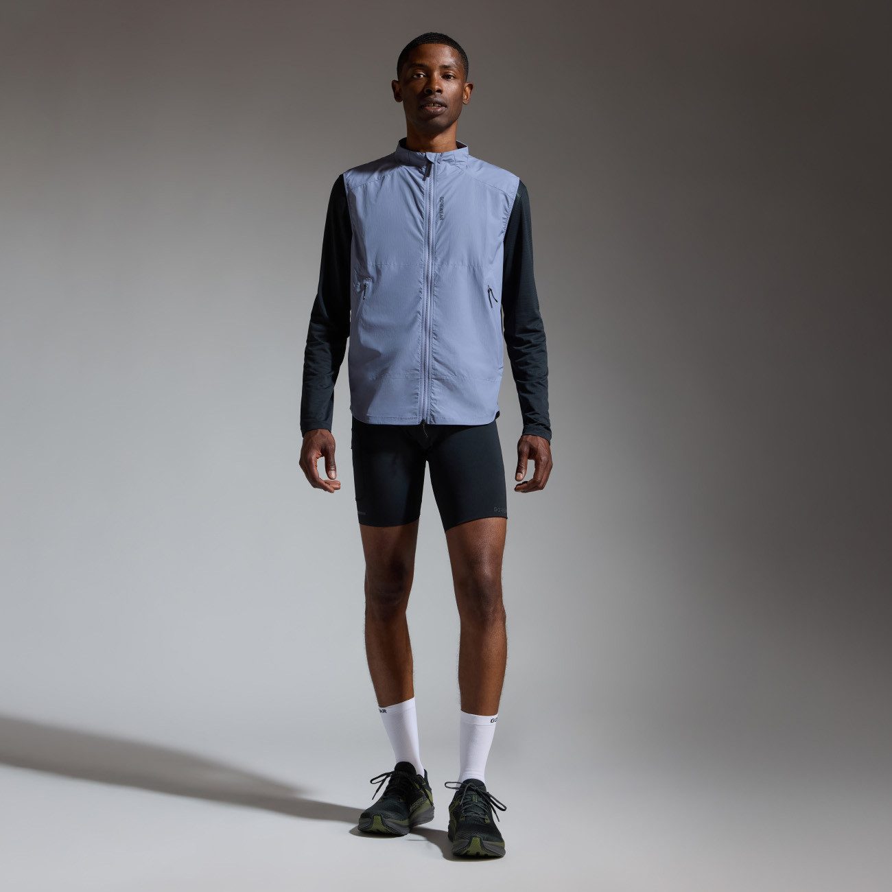 GORE® Wear Laufjacke Gore Wear Concurve Windbreaker Vest Herren Amethyst Grey