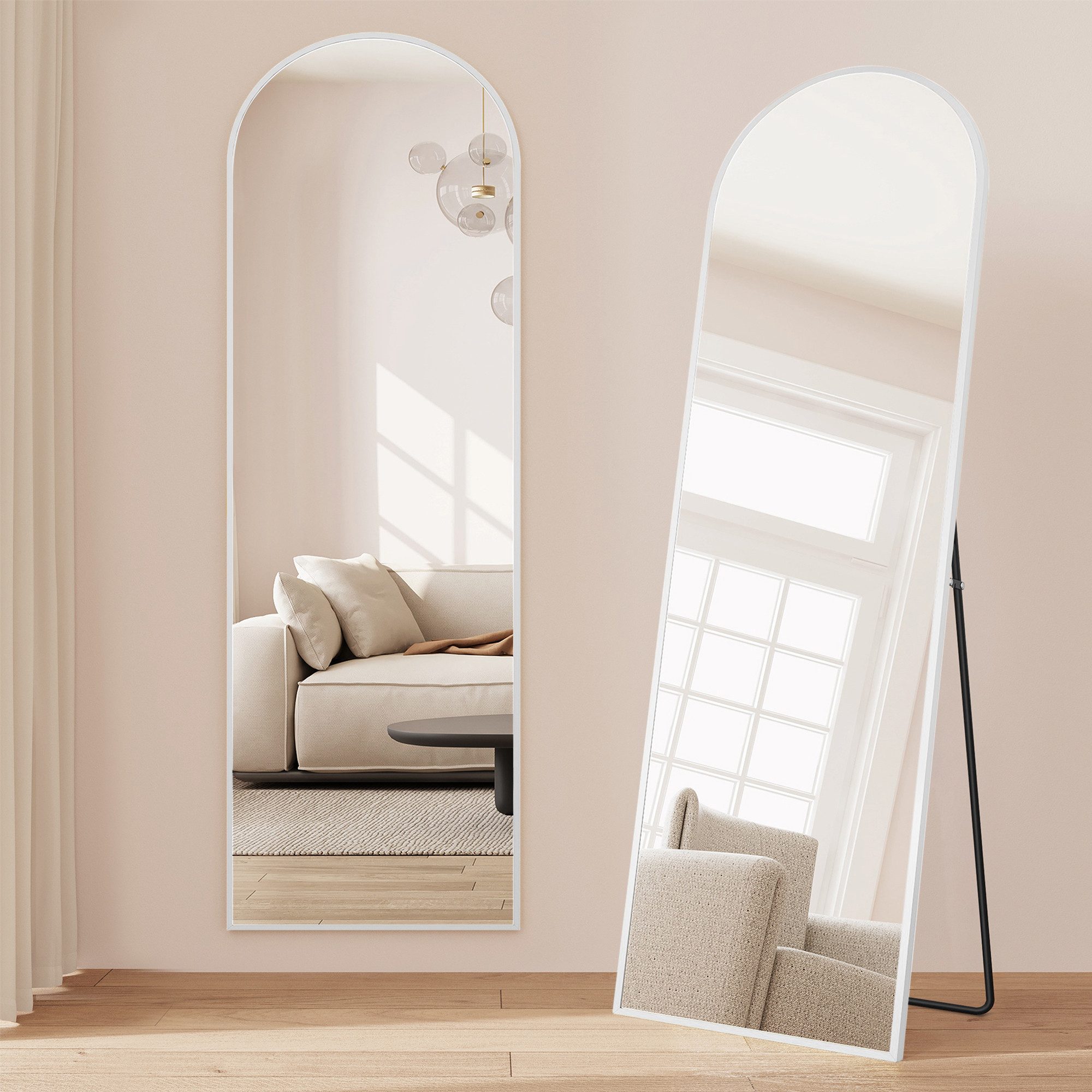 SONGMICS Standspiegel Wandspiegel, Ganzkörperspiegel, stehend oder wandmont günstig online kaufen