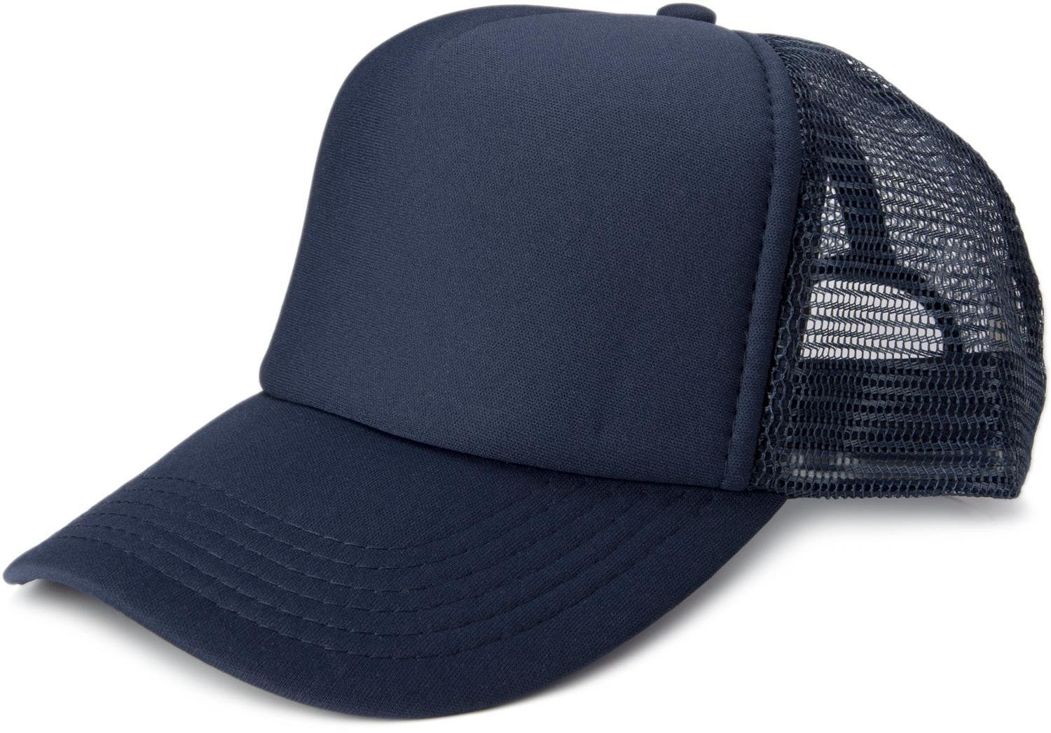 styleBREAKER Trucker Cap (1-St) 5-Panel Mesh Cap Navy