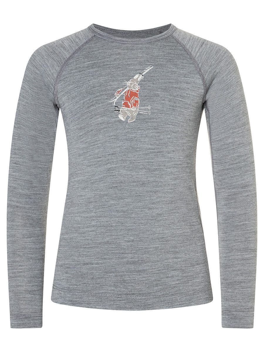 Langarmshirt für Kinder, Merino K SKI BUNNY175 LS