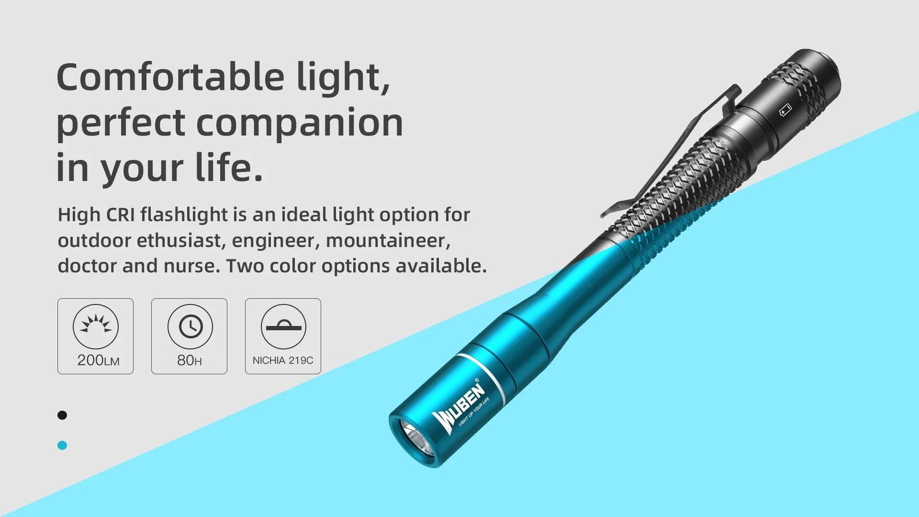 Wuben Taschenlampe E19 Pen Taschenlampe - speziell für medizinische Zwecken entwickelt (1-St)