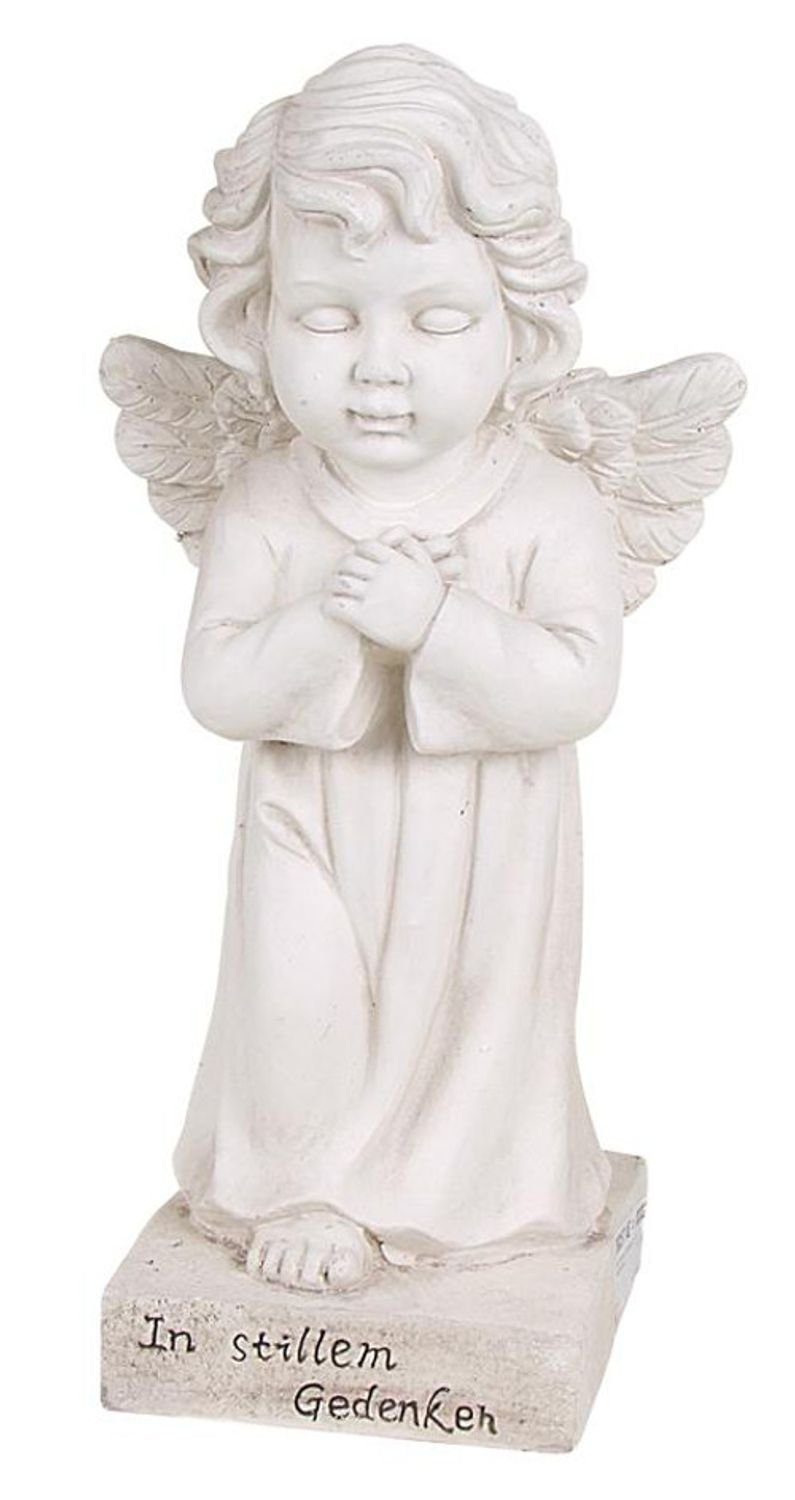BURI Gartenfigur Grab-Spruchstein stehender Engel 56cm Schutzengel Grabschm günstig online kaufen