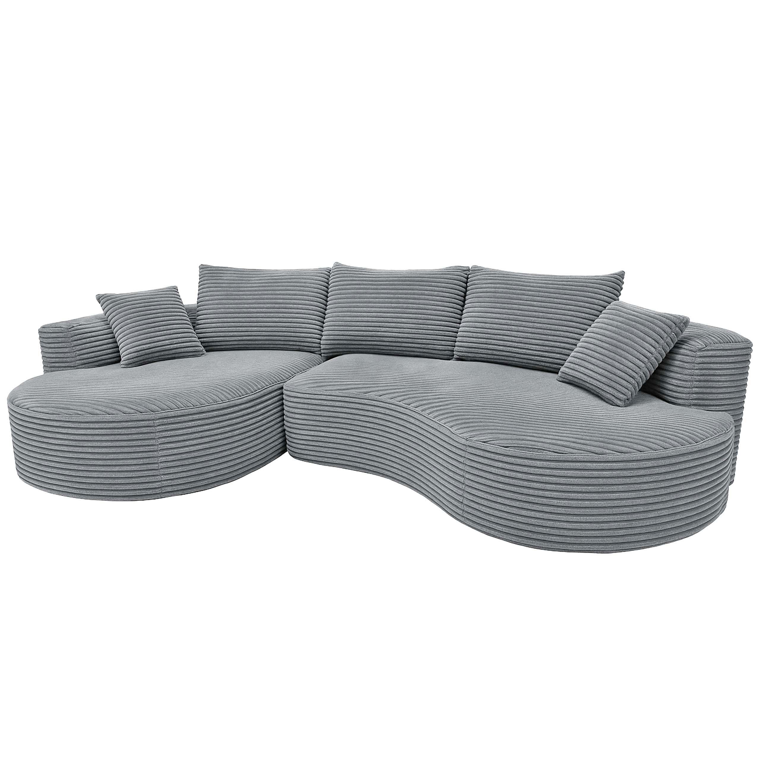 MCW Loungesofa MCW-P19-l, Rutschfeste Unterseite, Polsterung aus Taschenfedern und Schaumstoff