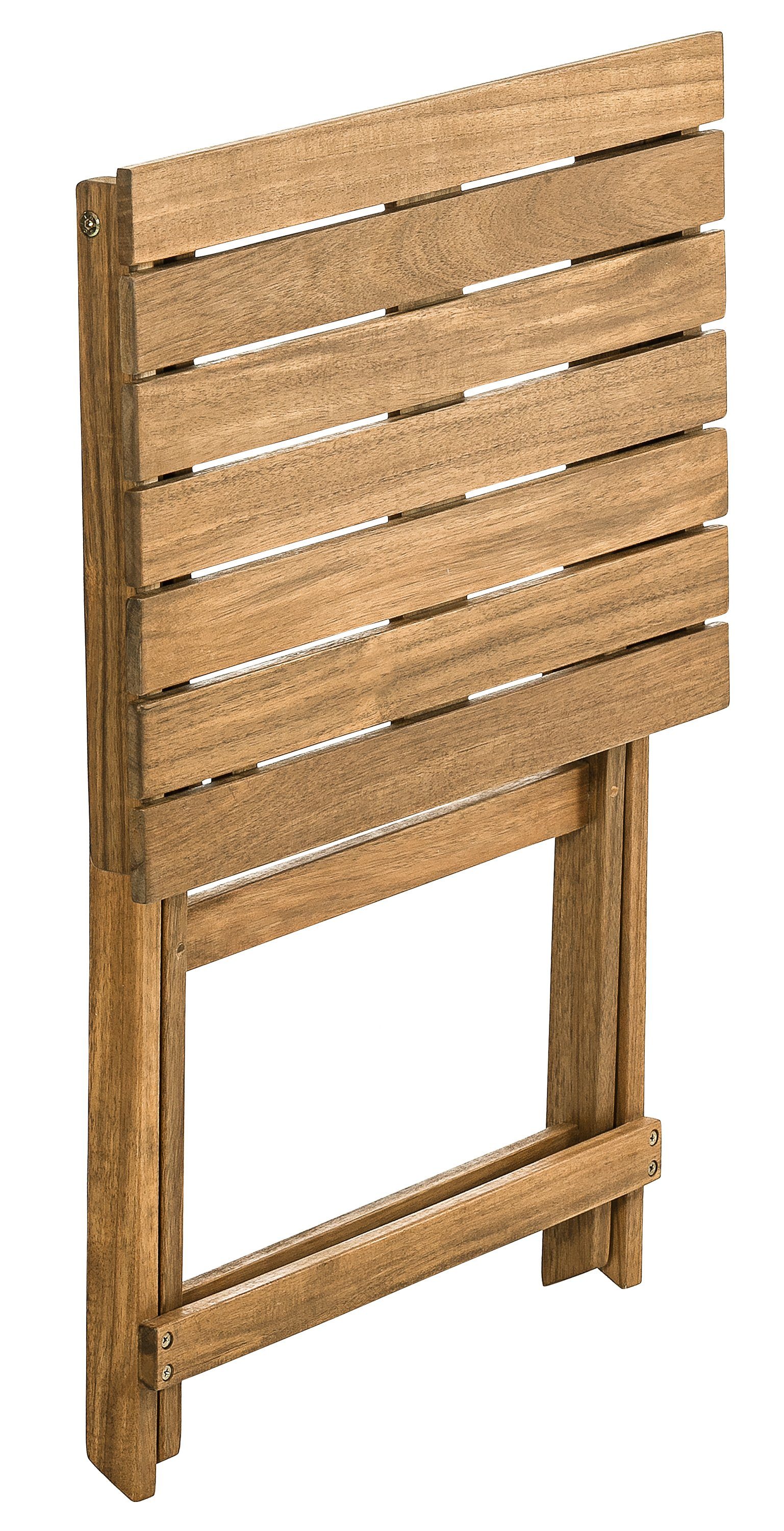 Dehner Gartentisch Klapptisch Macao, ca. 60 x 50 x 36 cm, FSC® Holz, Klappbarer Beistelltisch Macao aus hochwertigem FSC®-Akazienholz