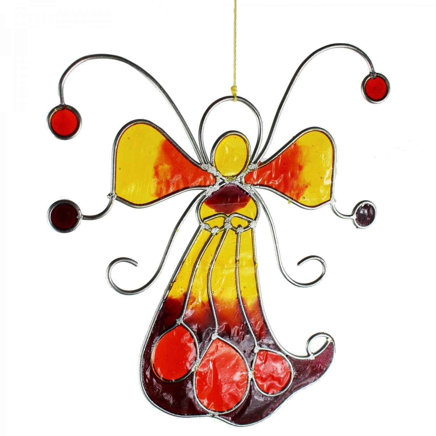 mitienda Fensterdekoration Fensterdeko Engel gelb/lila/orange, Fensterschmu günstig online kaufen