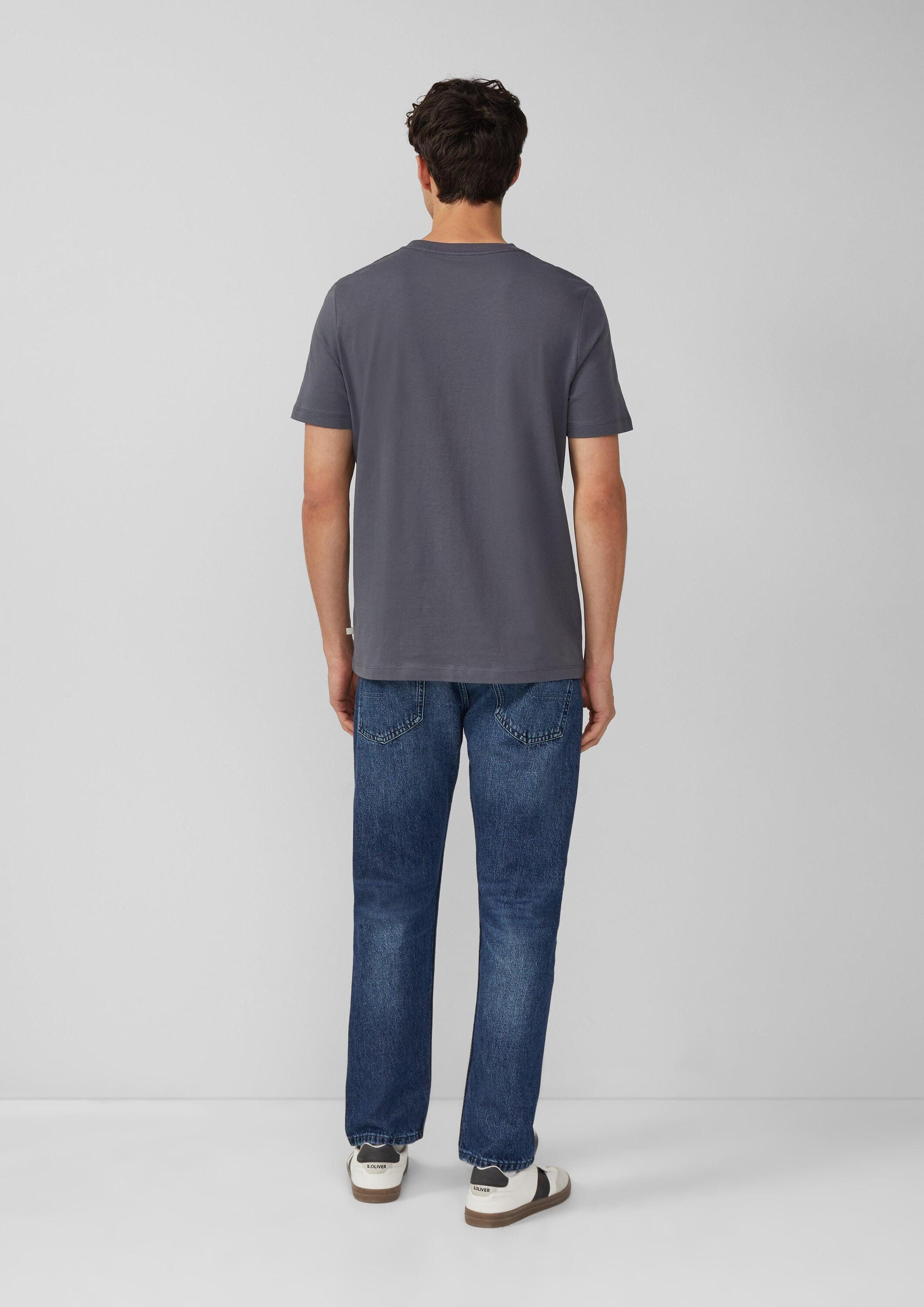 s.Oliver Kurzarmshirt T-Shirt Baumwoll-T-Shirt mit Frontprint günstig online kaufen