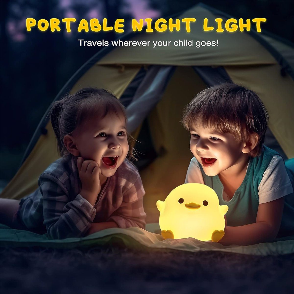 Kawaii Kinder LED K&B Nachtlicht Silikon Nachttischlampe Touch dimmbar