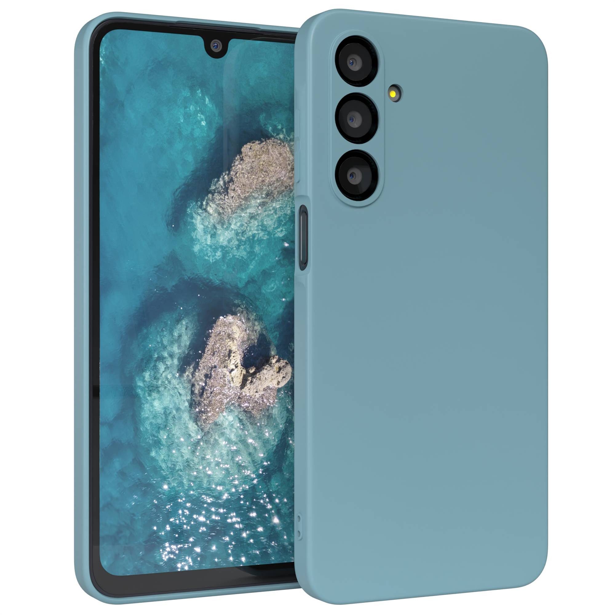 EAZY CASE Handyhülle für Samsung Galaxy A16 Hülle Silikon 6,7 Zoll, TPU Silikon Bumper Case stoßfest Slimcover Schutzhülle Etui Blaugrün