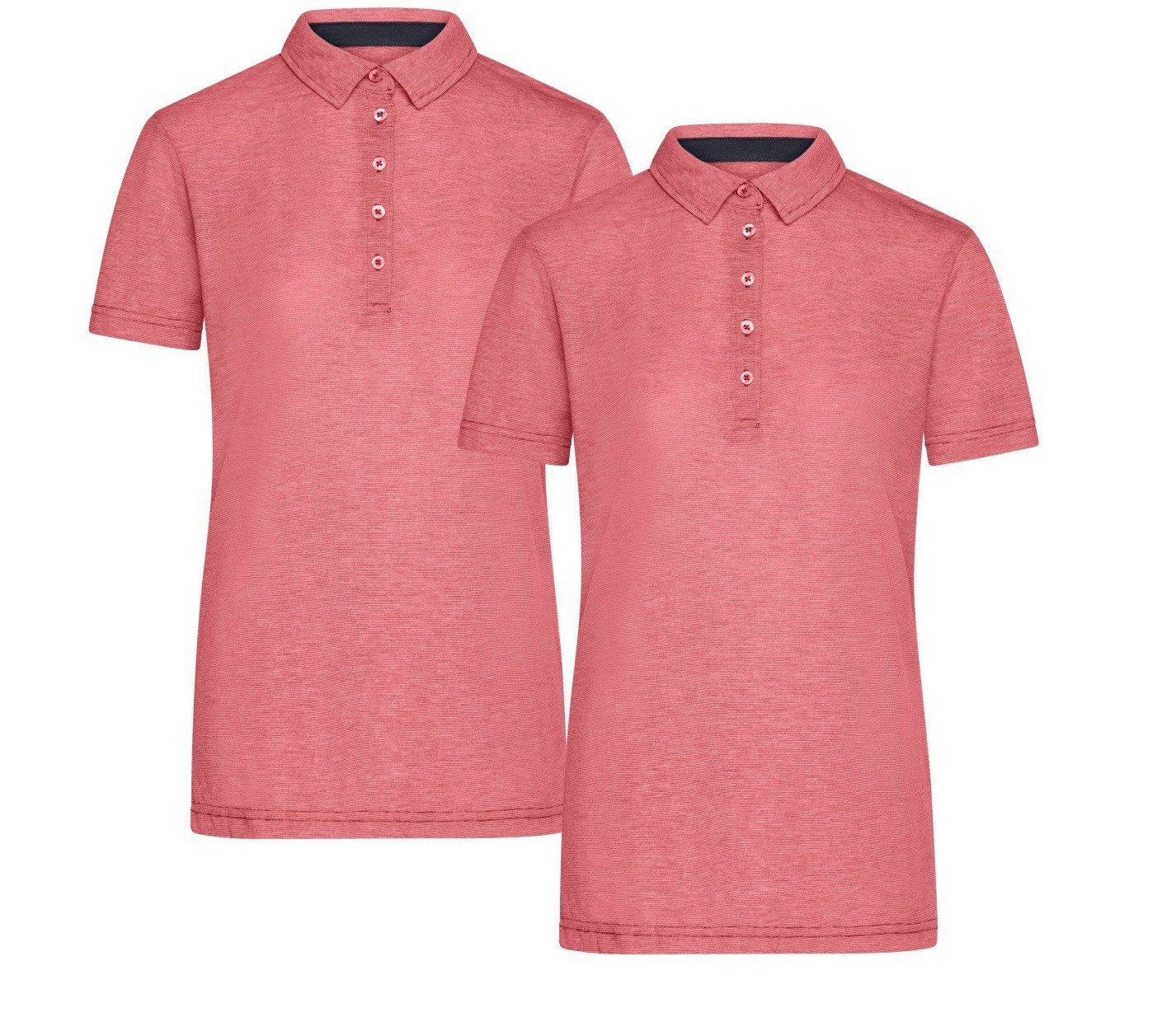James & Nicholson Poloshirt Doppelpack Damen Funktionspolo für Freizeit und Sport Polo JN753 (Doppelpack, 2er-Pack) Atmungsaktiv, feuchtigkeitsregulierend und schnelltrocknend