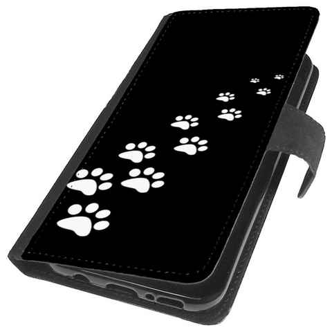 Traumhuelle Handyhülle MOTIV T10 Katzenpfoten Schutz Hülle für Samsung Handy Smartphone, Schutzhülle Handy Tasche Flip Case Klapp Etui Cover Silikon