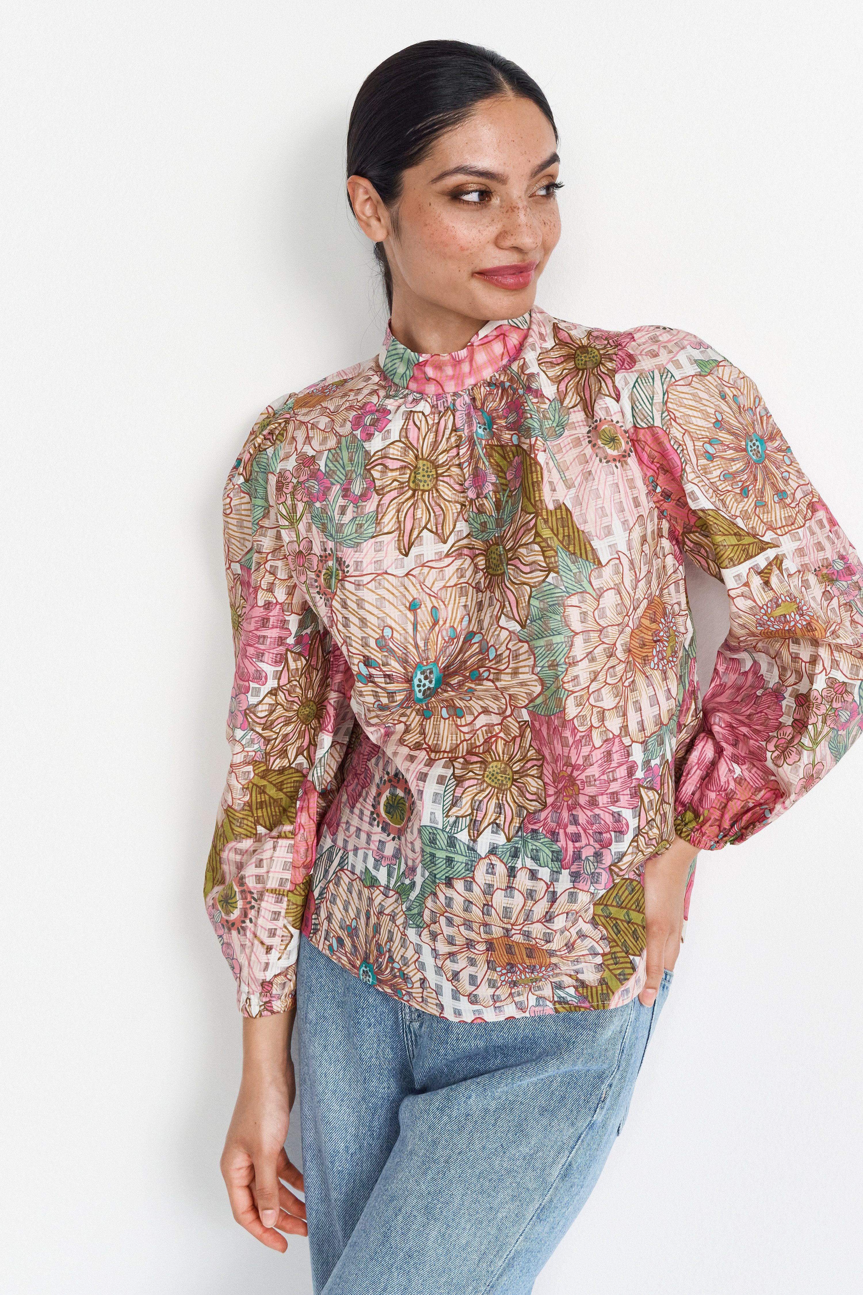 RICHROYAL Klassische Bluse Mit Rundhalsausschnitt günstig online kaufen