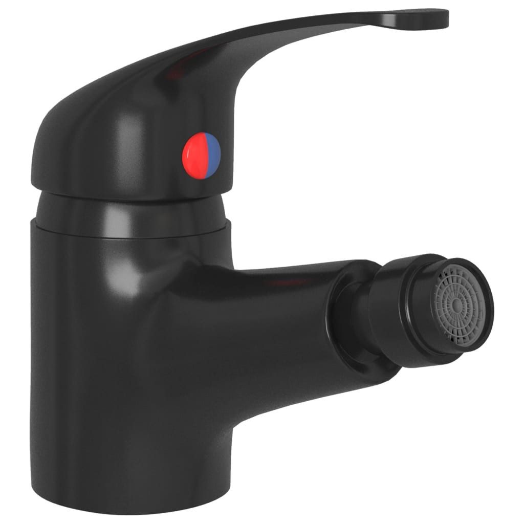vidaXL Bidetarmatur Badezimmer Bidet Mischbatterie Schwarz 13x12 cm