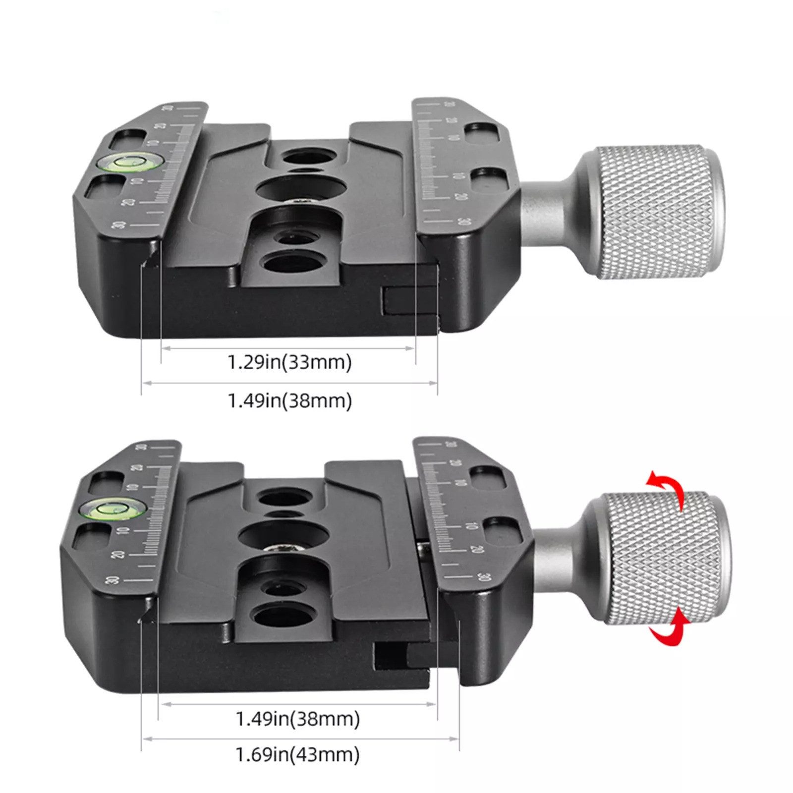 BEXIN Aluminum 70mm Schnellwechselplatte Klemme Adapter für DSLR-Stativ Kamerastativ