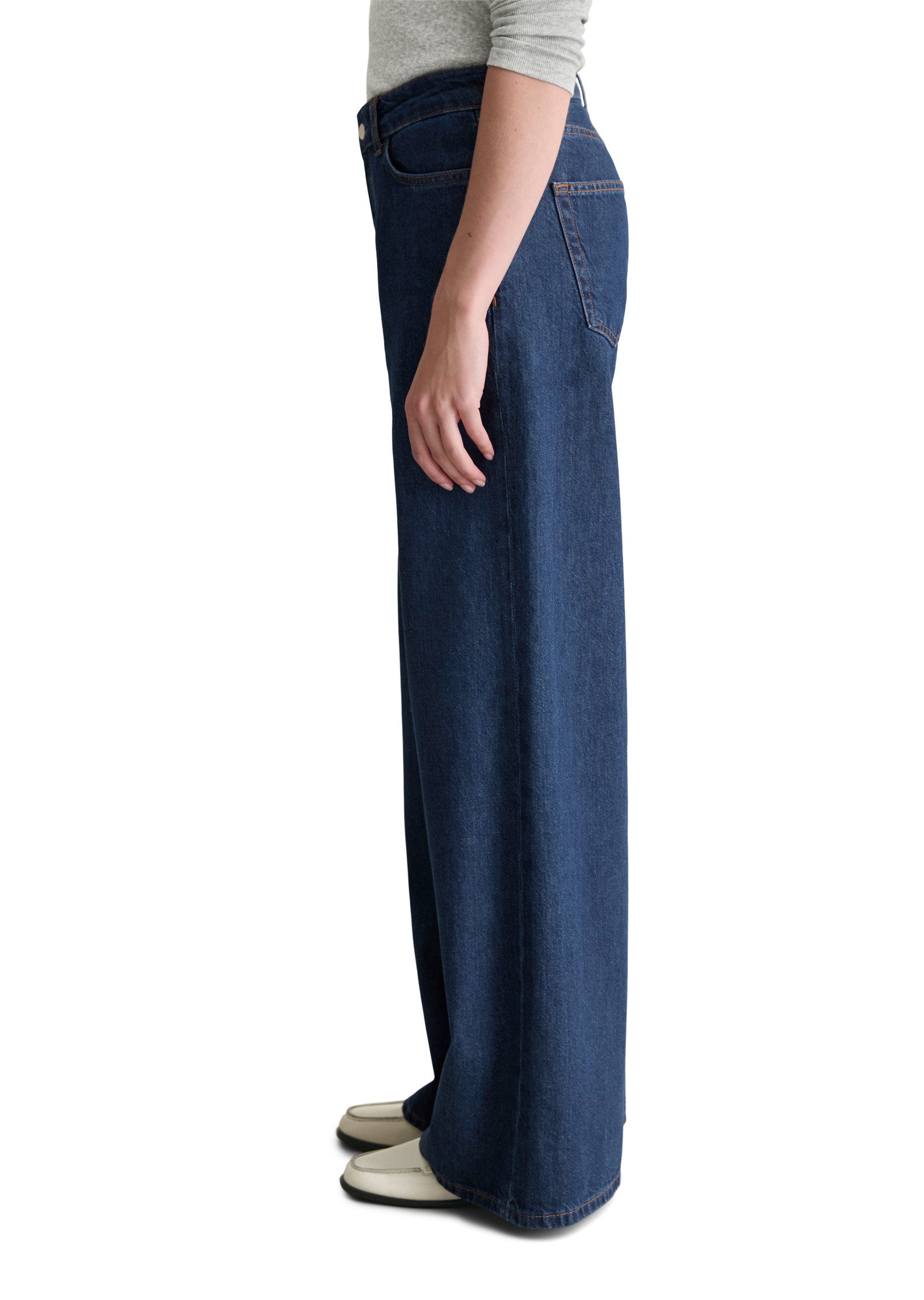 Marc O'Polo DENIM Weite Jeans aus Rigid Denim ohne Elasthan