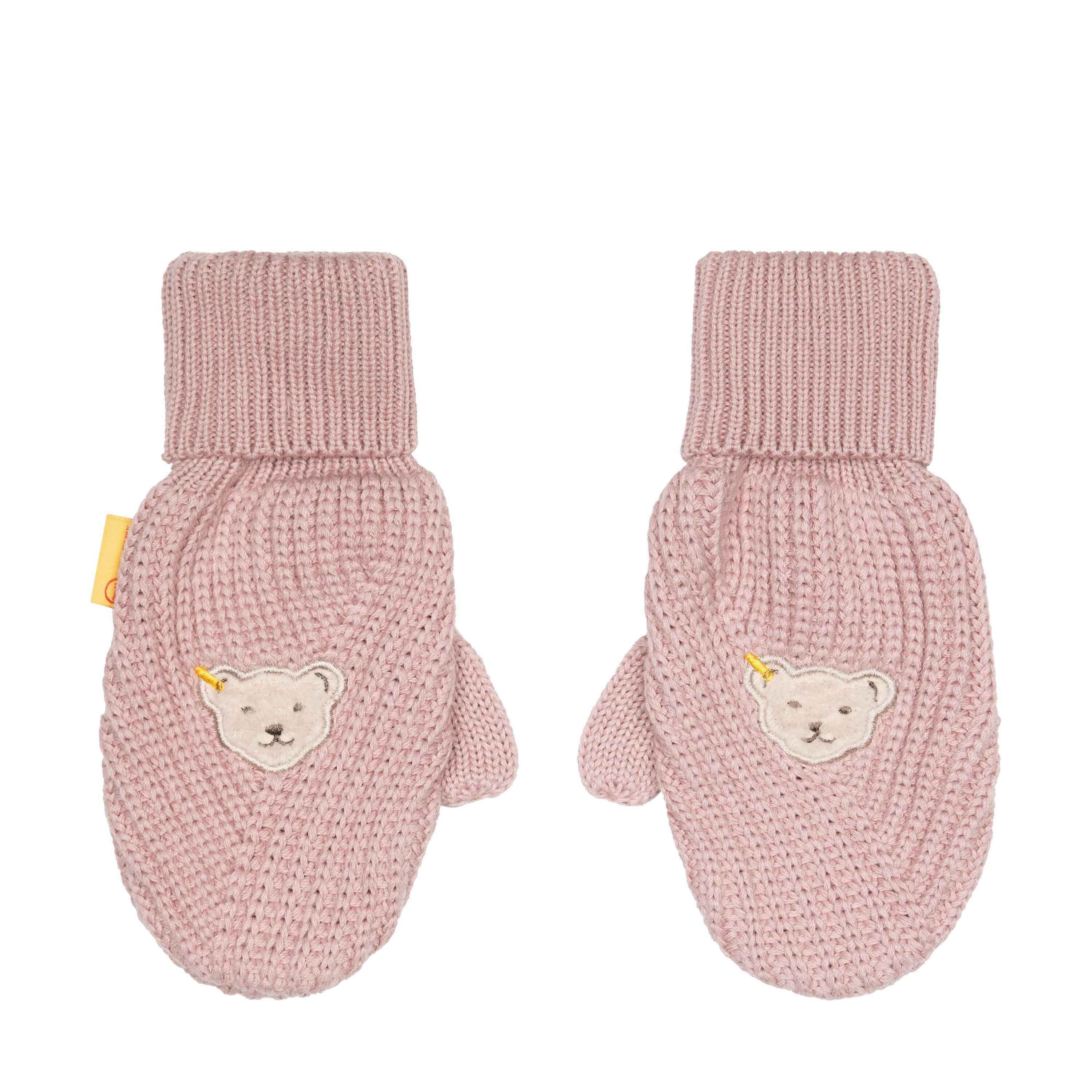 Steiff Fäustlinge Fäustlinge Accessoires Baby & Mini Silver Pink