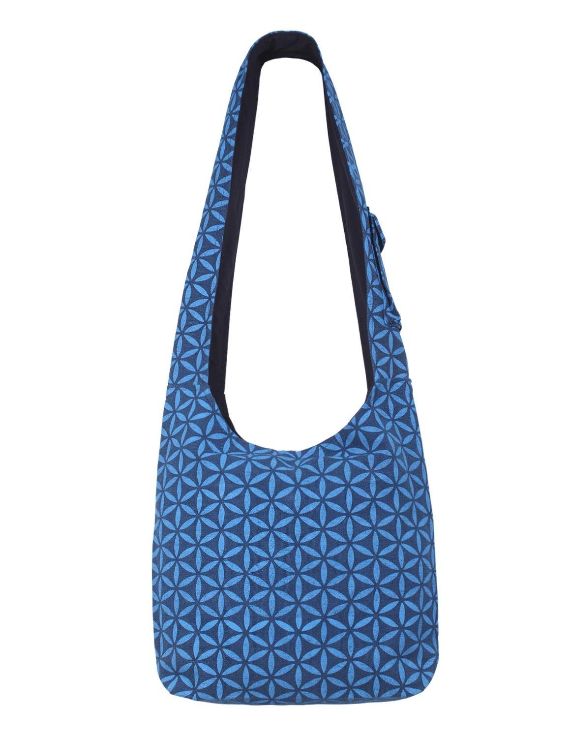 Vishes Shopper Umhängetasche Schultertasche Facetten Blumen, günstig online kaufen