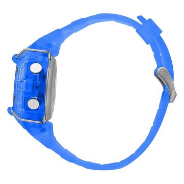 Sector Digitaluhr Sector Herren Armbanduhr Digital, Herren Armbanduhr eckig, groß (ca. 50,8x43mm) PURarmband blau, Casual