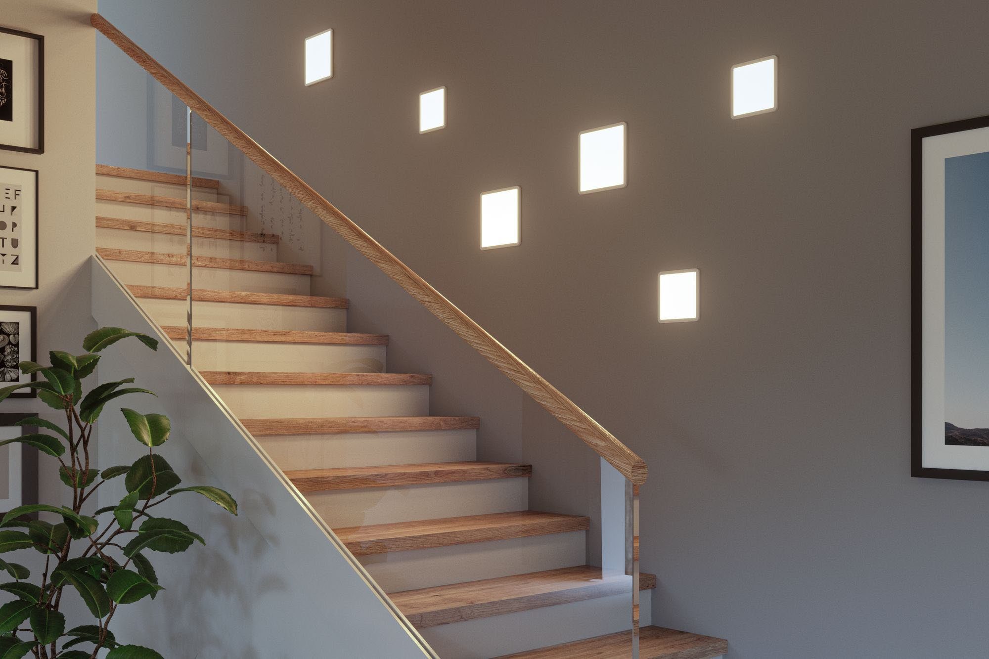 Paulmann LED integriert, Einbauleuchte LED-Modul, fest Warmweiß, mehrere 3-Stufen-dimmbar Helligkeitsstufen, Areo, LED