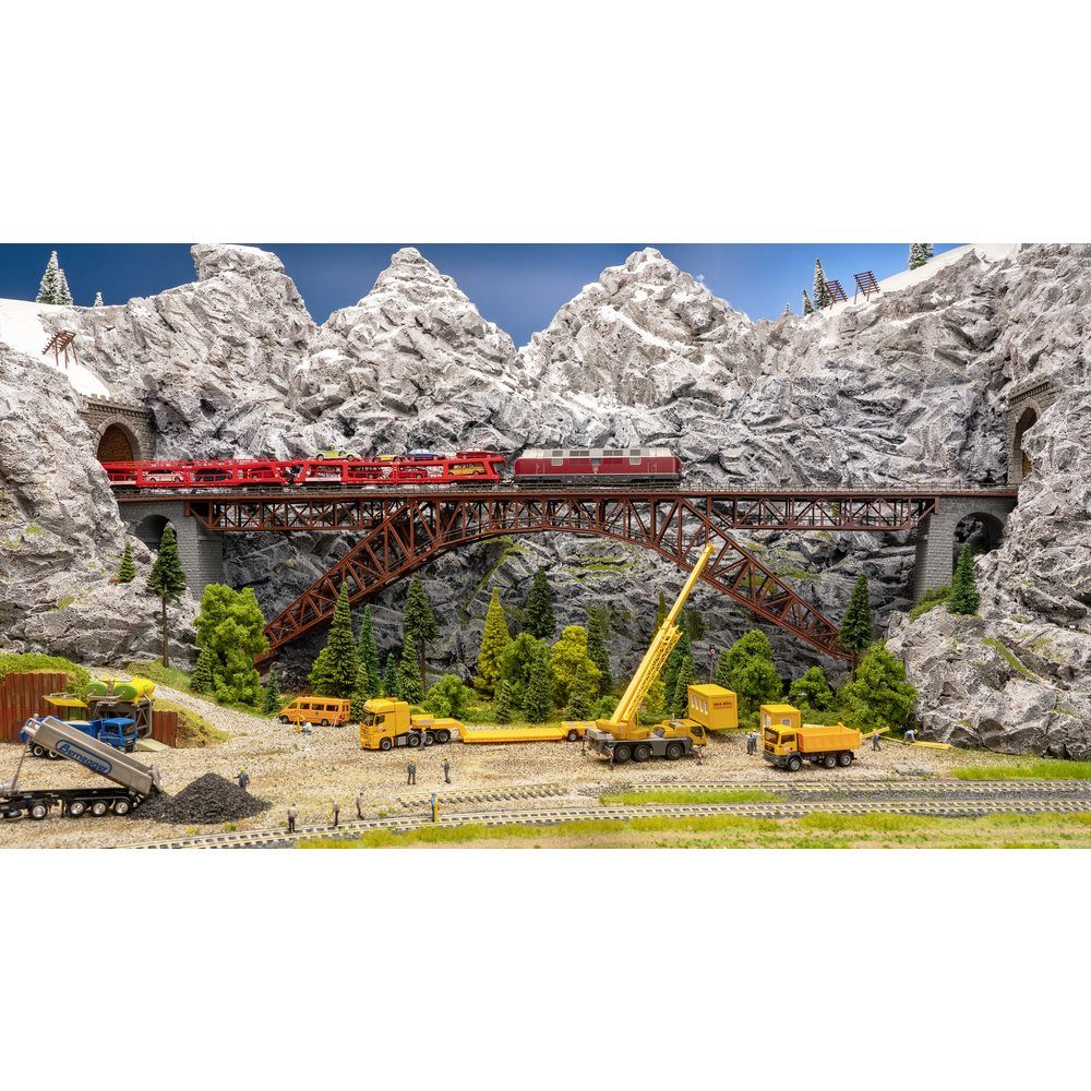 Modelleisenbahn-Brücke Faller 191776 H0 Stahlbrücke 1gleisig (L x B x H) 1100 x 115 x 255 mm