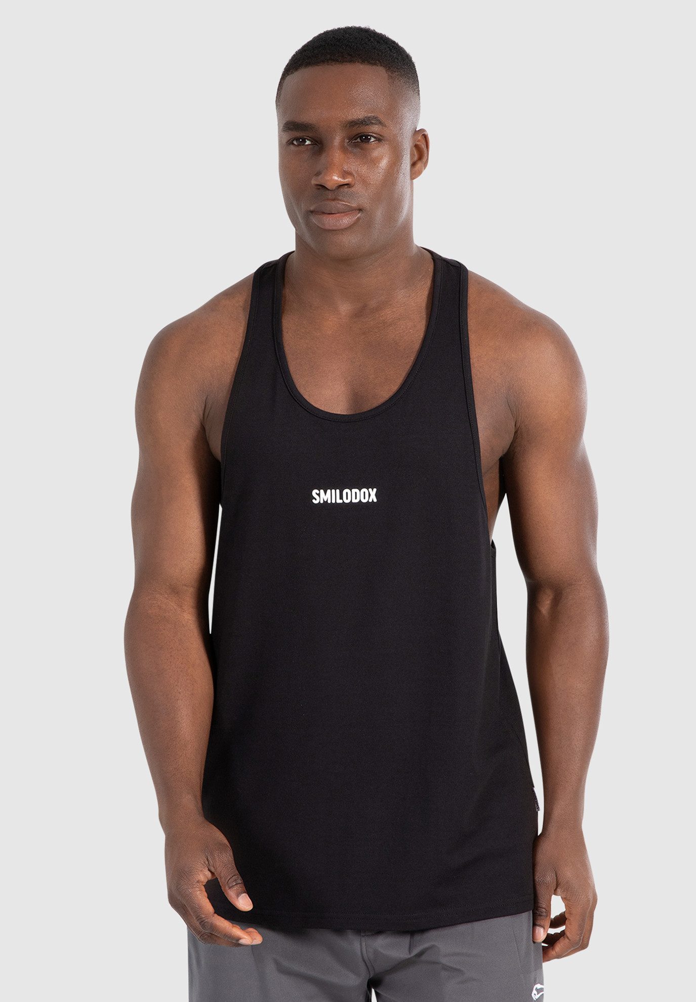 Smilodox Tanktop Leno Modal, Tank Top Stringer Regular Fit, ärmelloses Workout-Shirt Für Gym, Fitness & Bodybuilding, schnelltrocknend, Brust Print