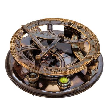 Aubaho Kompass Kompass Maritim Sonnenuhr Dekoration Messing Glas Antik-Stil Replik 13