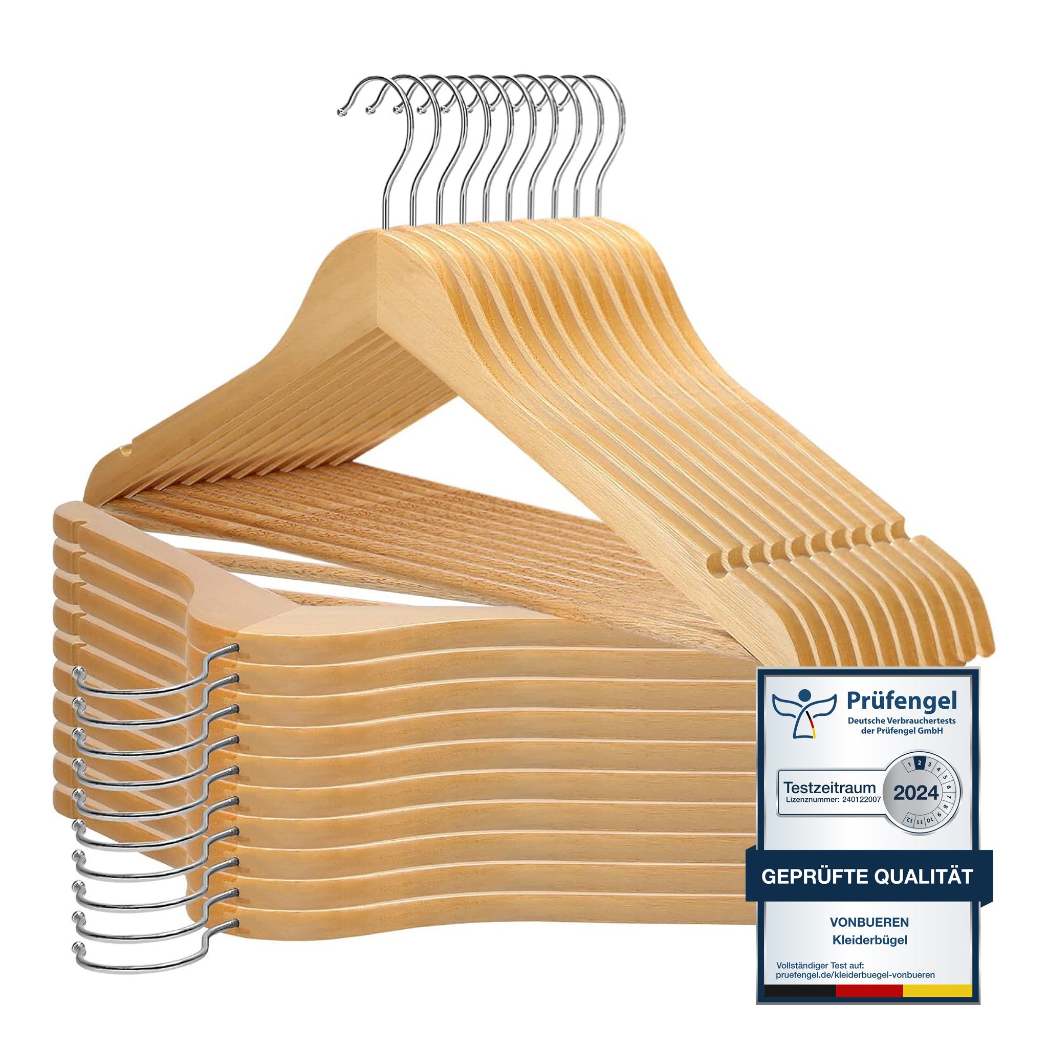 VonBueren Kleiderbügel VonBueren Kleiderbügel Holz, 44,5 x 22 cm je Bügel/H günstig online kaufen