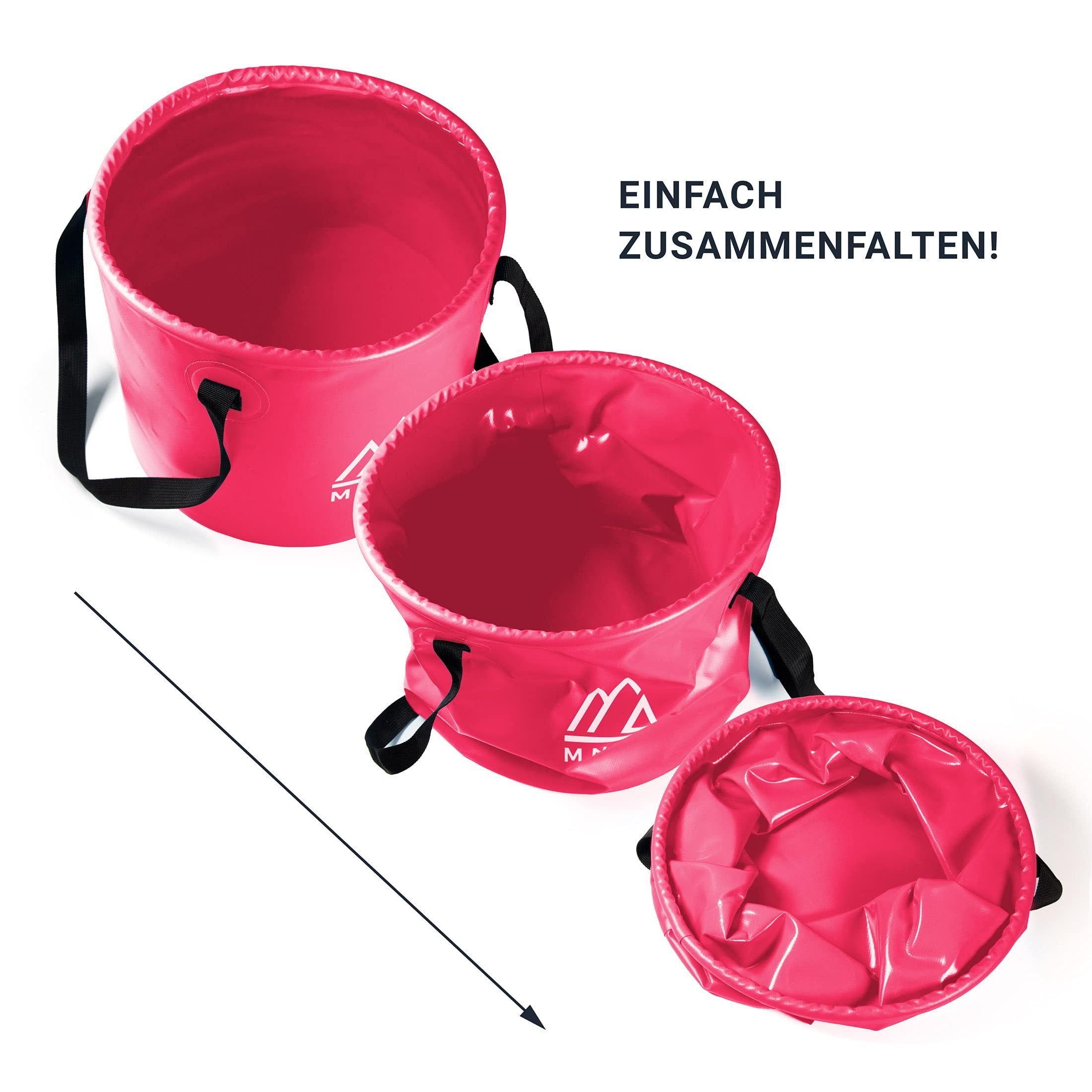 Spülwanne oder als Faltschüssel, Outdoor Eimer in Falteimer I Camping oder 15L Als Pink 15L Spülschüssel, MNT10 Faltbarer Schüssel 20L