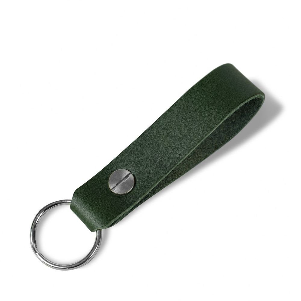 Personalisierbar, Dark Jahn-Tasche Olive Oliv, 135 Büffel-Leder Jahn-Tasche Schlüsselanhänger Schlüsseltasche Green
