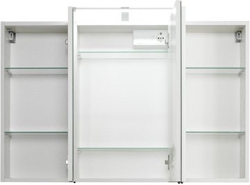 HELD MÖBEL Spiegelschrank Trento, verschiedene Ausführungen und Farben Breite 100 cm, mit 3D-Effekt, Spiegeltüren, Inklusive LED-Beleuchtung