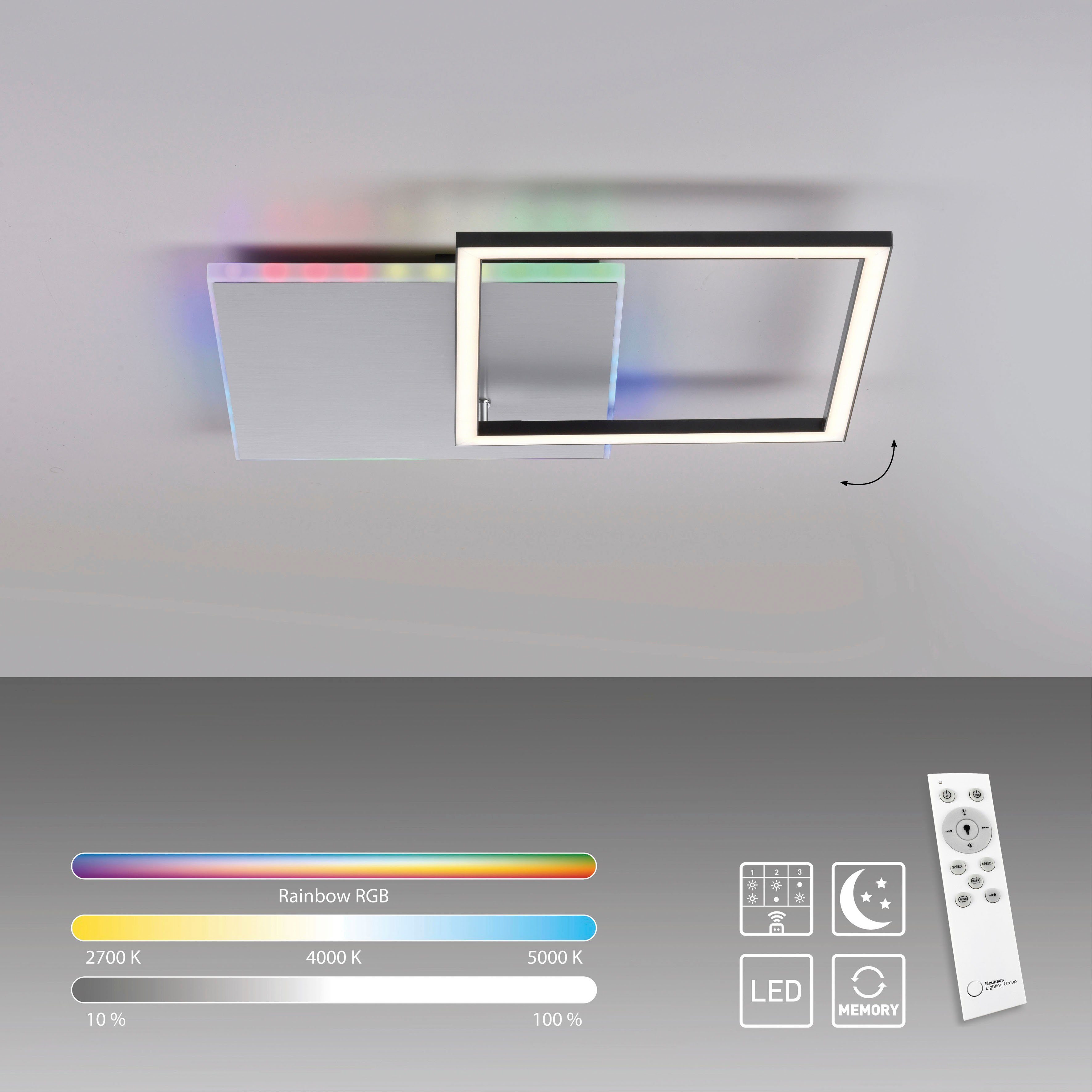 JUST LIGHT LED Deckenleuchte RENDA, LED fest integriert, warmweiß - kaltweiß