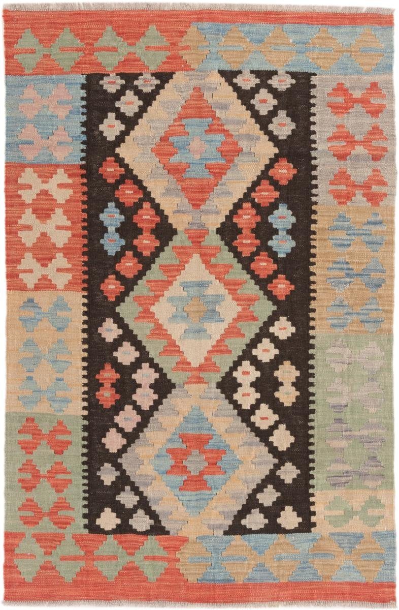 Orientteppich Kelim Afghan 98x149 Handgewebter Orientteppich, Nain Trading, rechteckig, Höhe: 3 mm