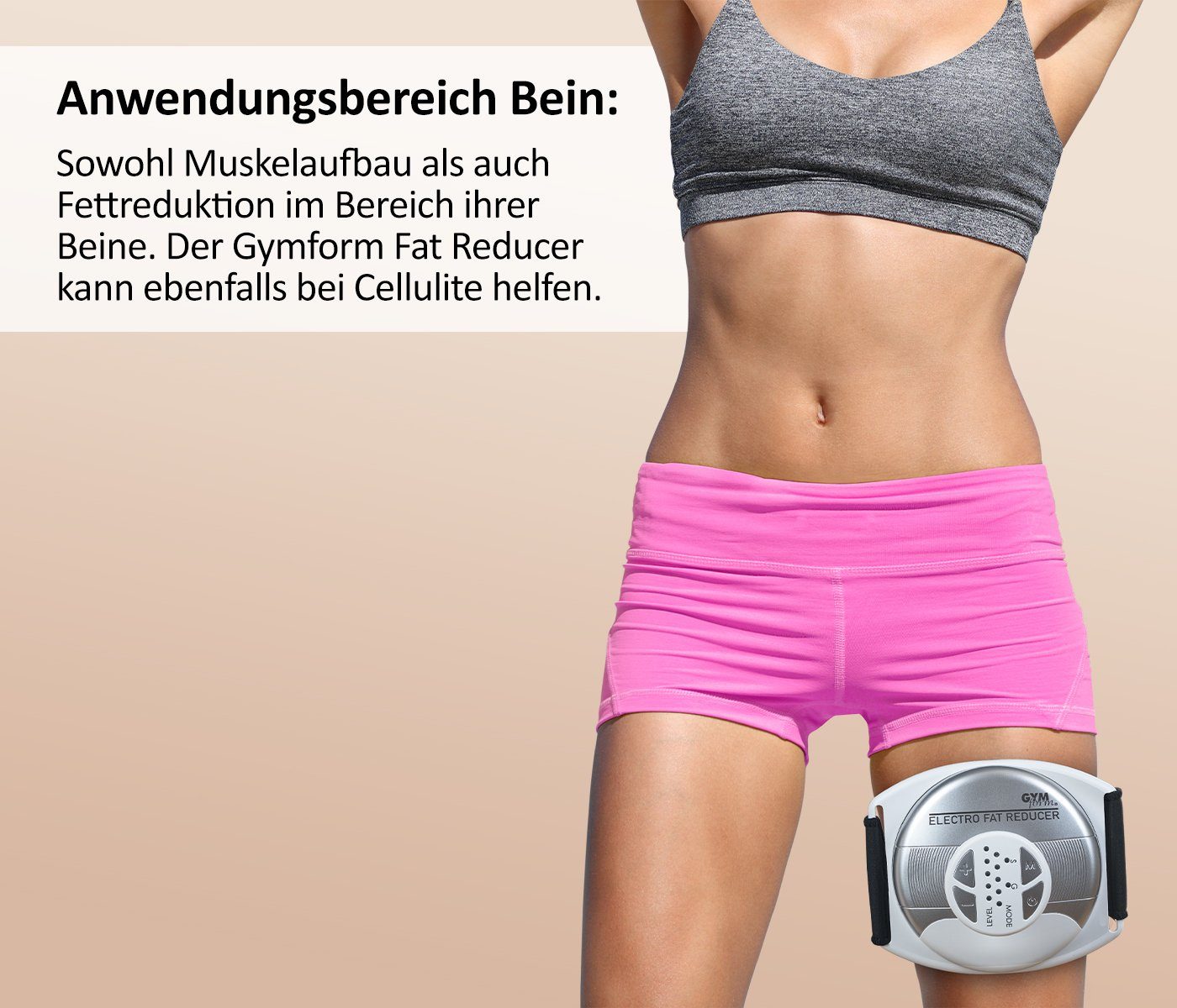 Genius EMS-Bauchmuskeltrainer Gymform Electro Fat Reducer Bauchmuskeltrainer EMS Trainingsgerät, (Set 6-tlg), 3 in 1 Arm Bein Bauch Trainer, Bauchtrainer Muskelaufbau